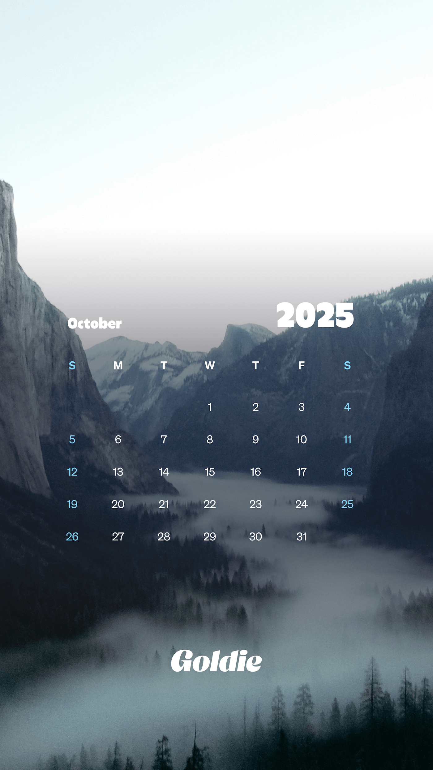 1400x2489 Free October 2025 Wallpaper Calendars