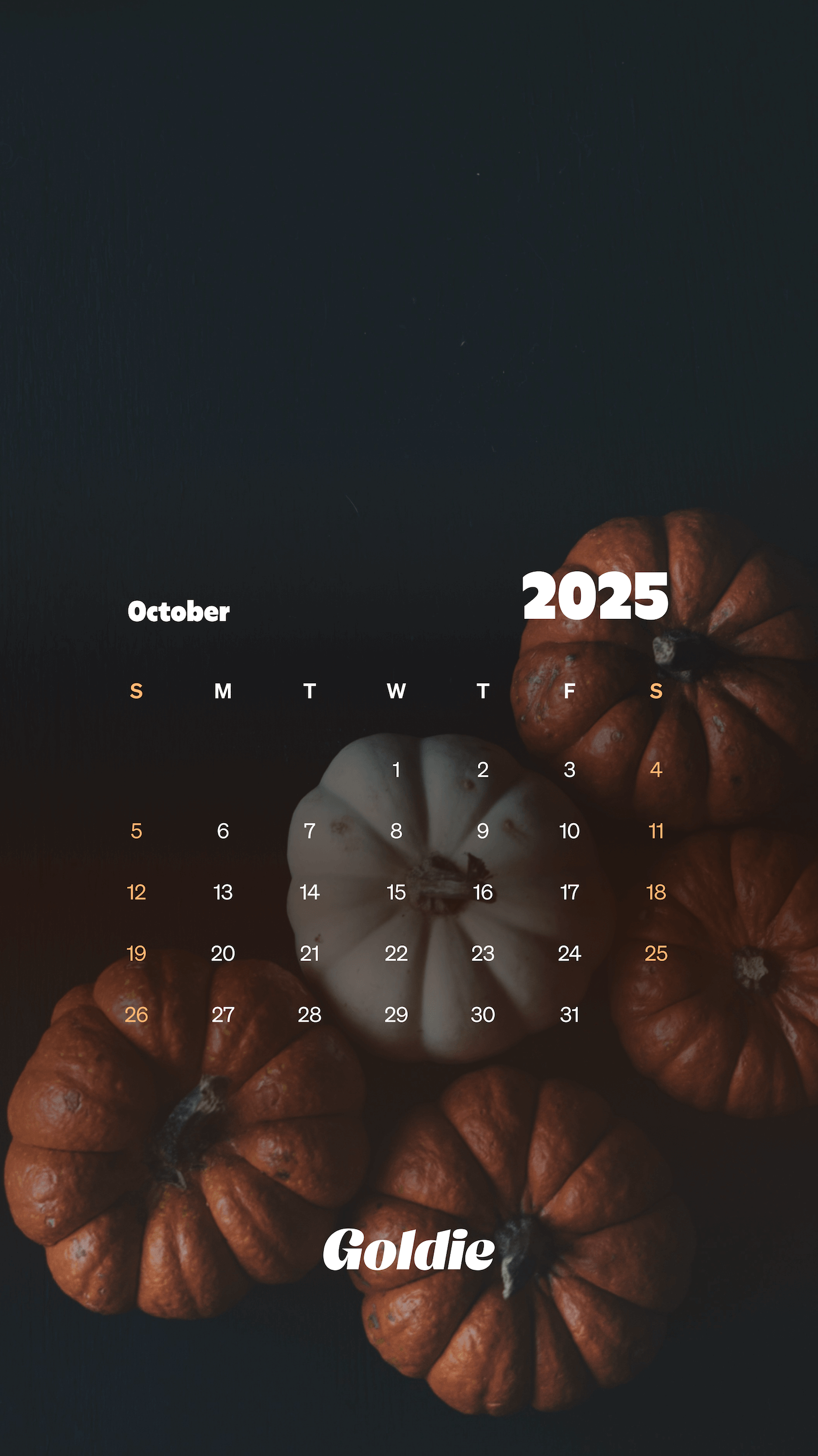 1400x2489 Free October 2025 Wallpaper Calendars