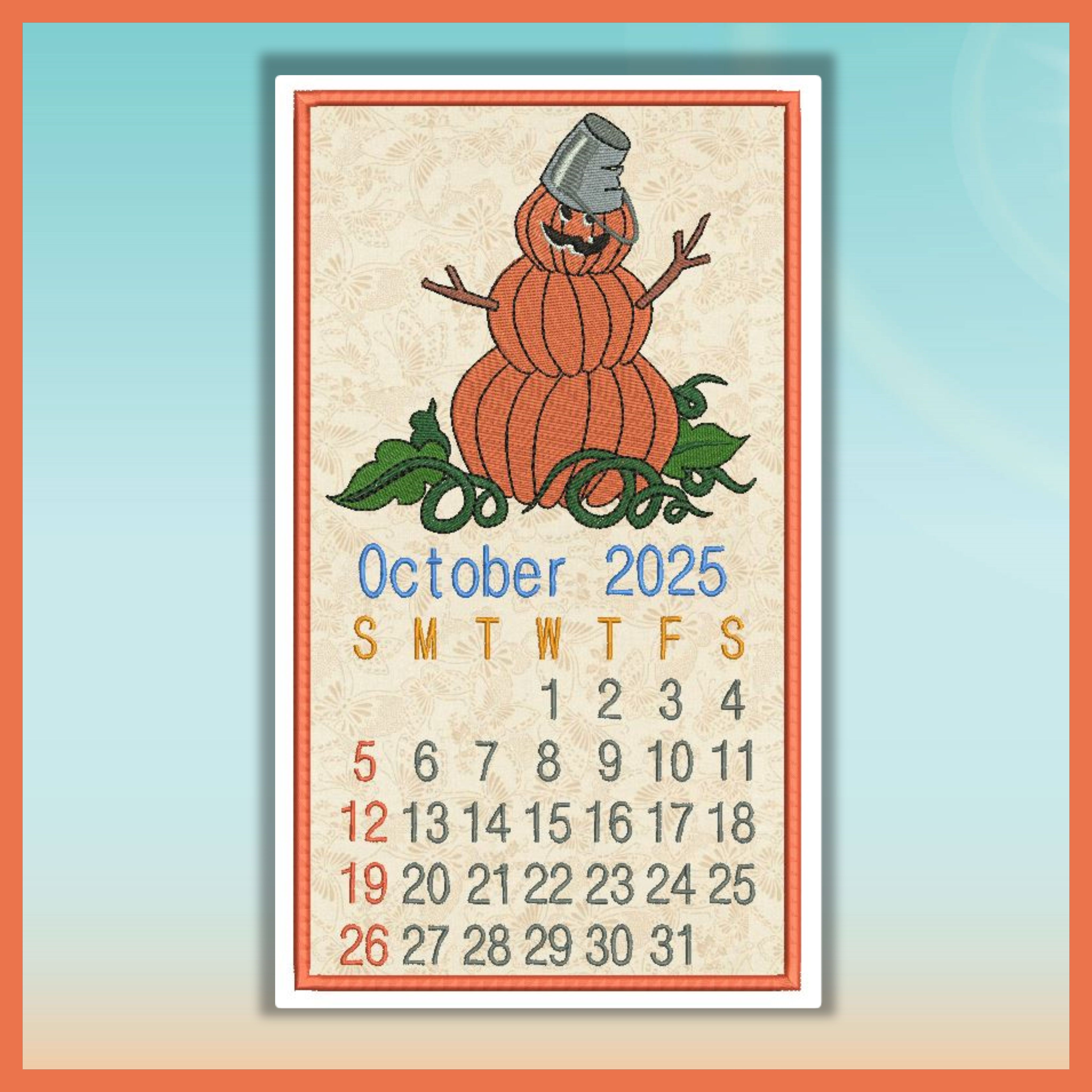 4096x4096 October 2025 Snoman Calendar Series 3751