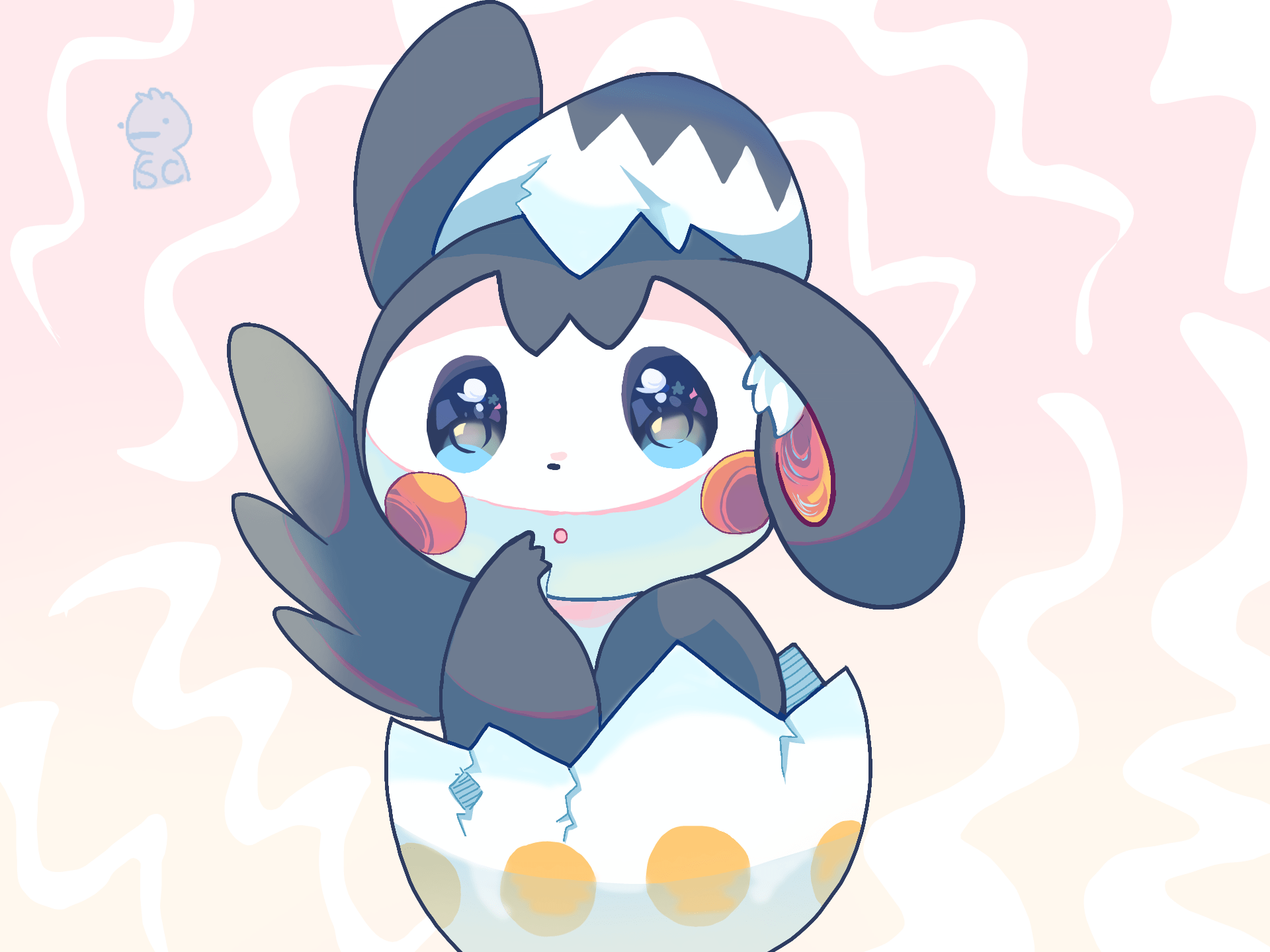 1920x1440 Colors Live - " A Emolga Hatched From The Egg ! "
