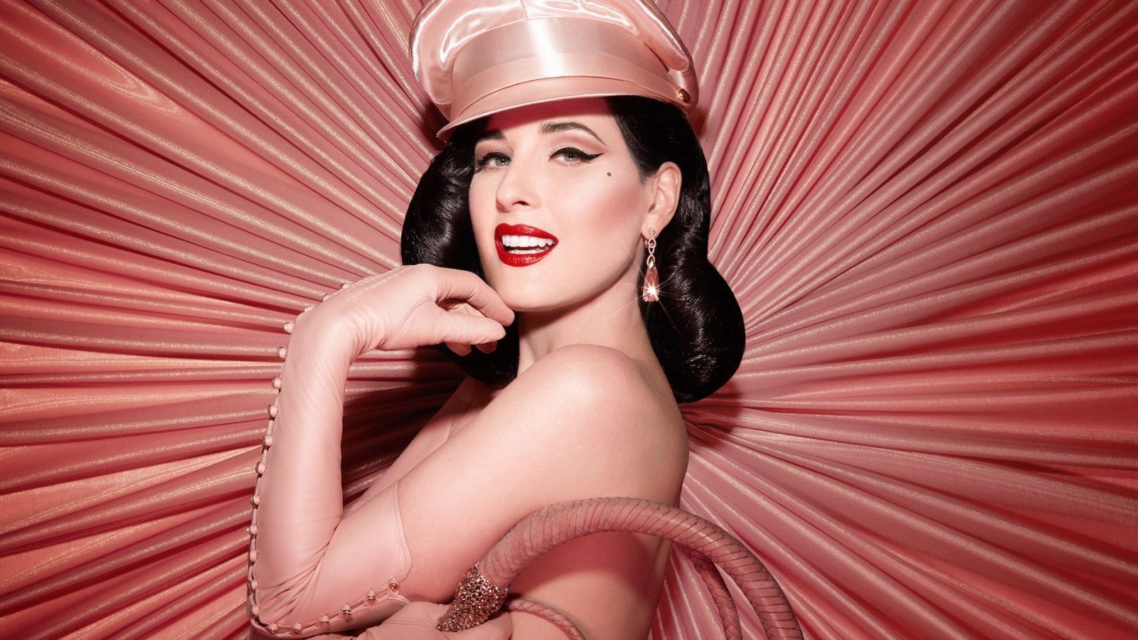 1600x900 Dita Von Teese Talks About Her Cameos In Taylor Swift's 'Bejewled' and 'Don't Worry Darling' With Harry Styles