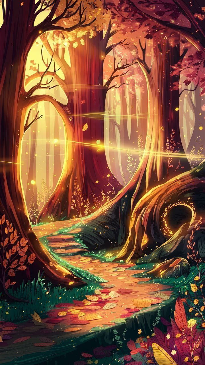 720x1280 Mystical Autumn Forest Wallpaper