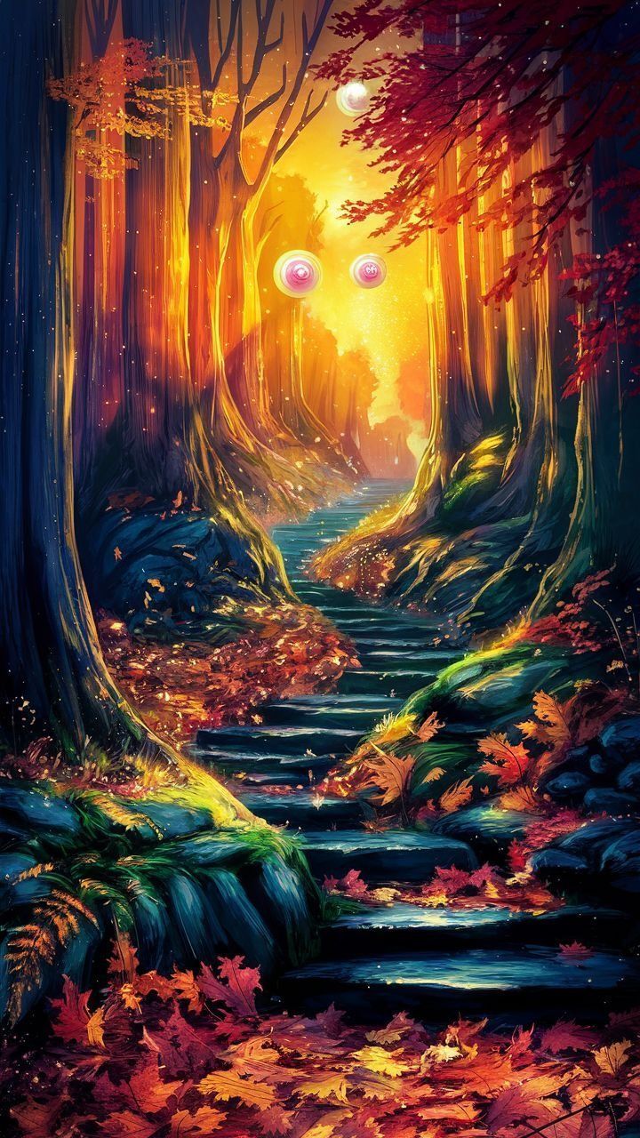 720x1280 Mystical Autumn Forest Wallpaper
