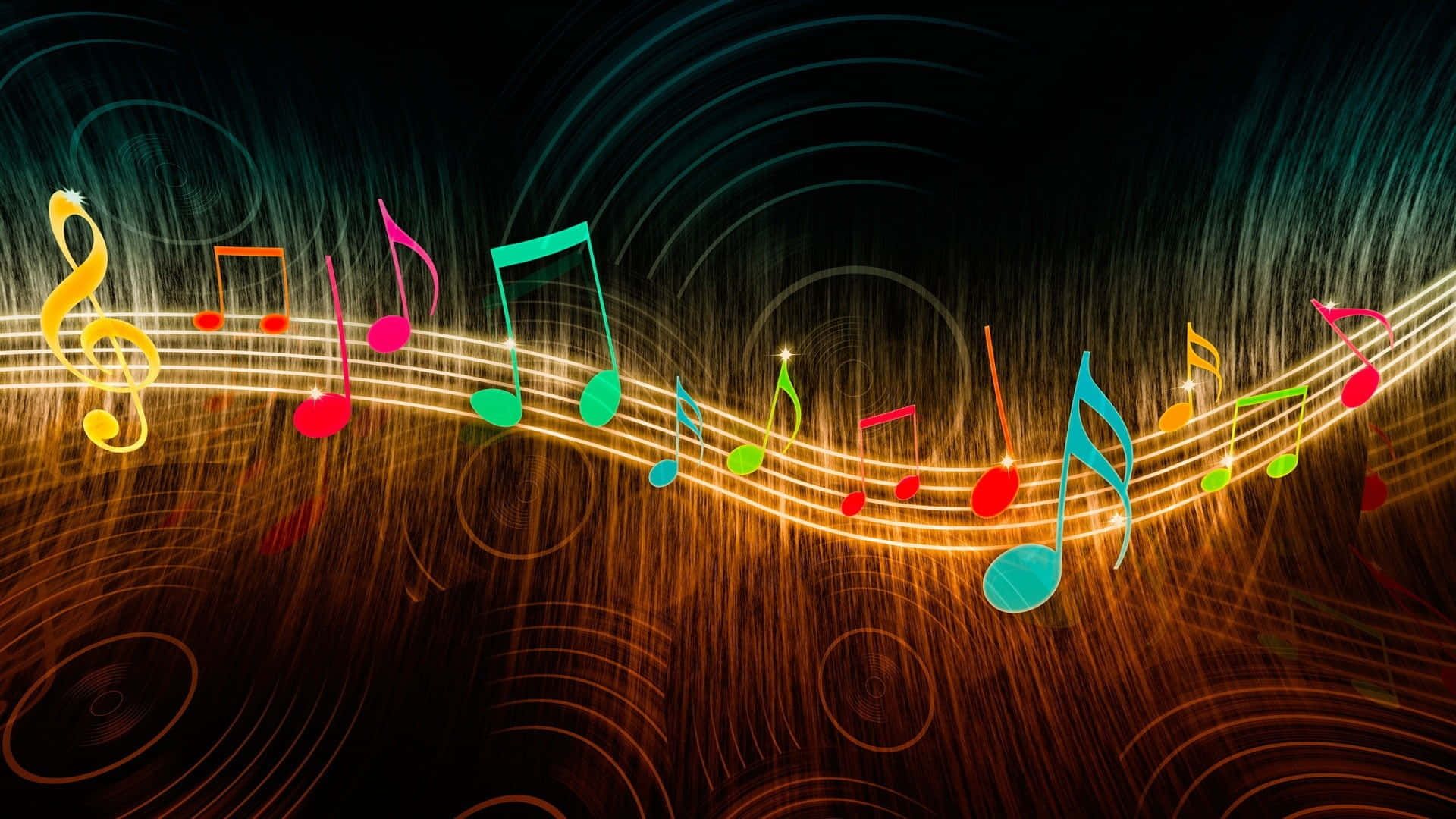 1920x1080 Download Funky Music Notes Wallpaper