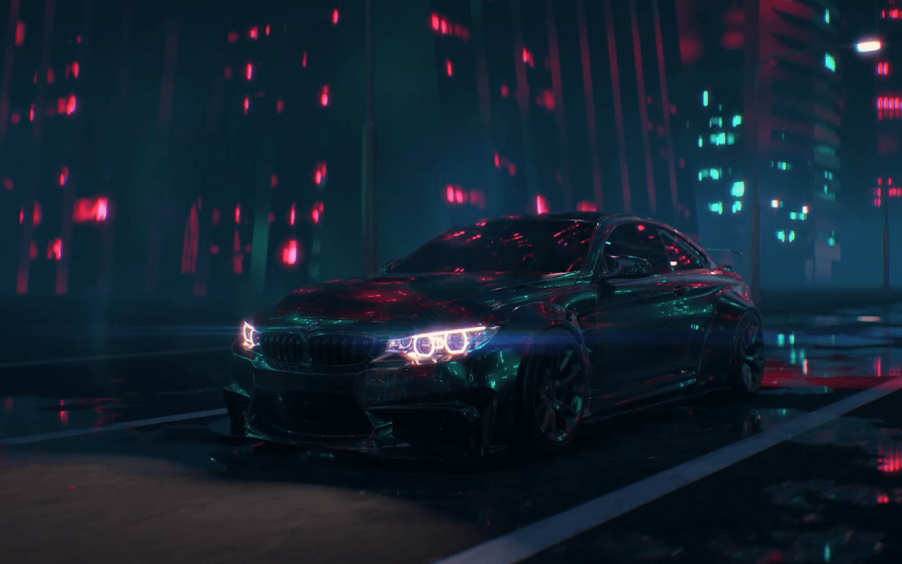 1280x800 BMW M4 Night Live Wallpaper New Tab Web Store