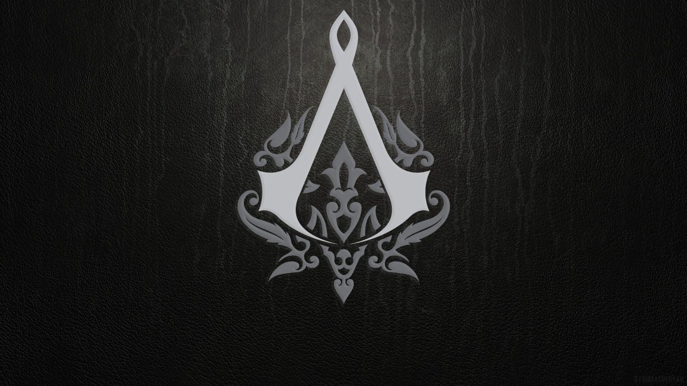 1366x768 Download Wallpaper 1366x768 Assassins creed, Emblem, Background