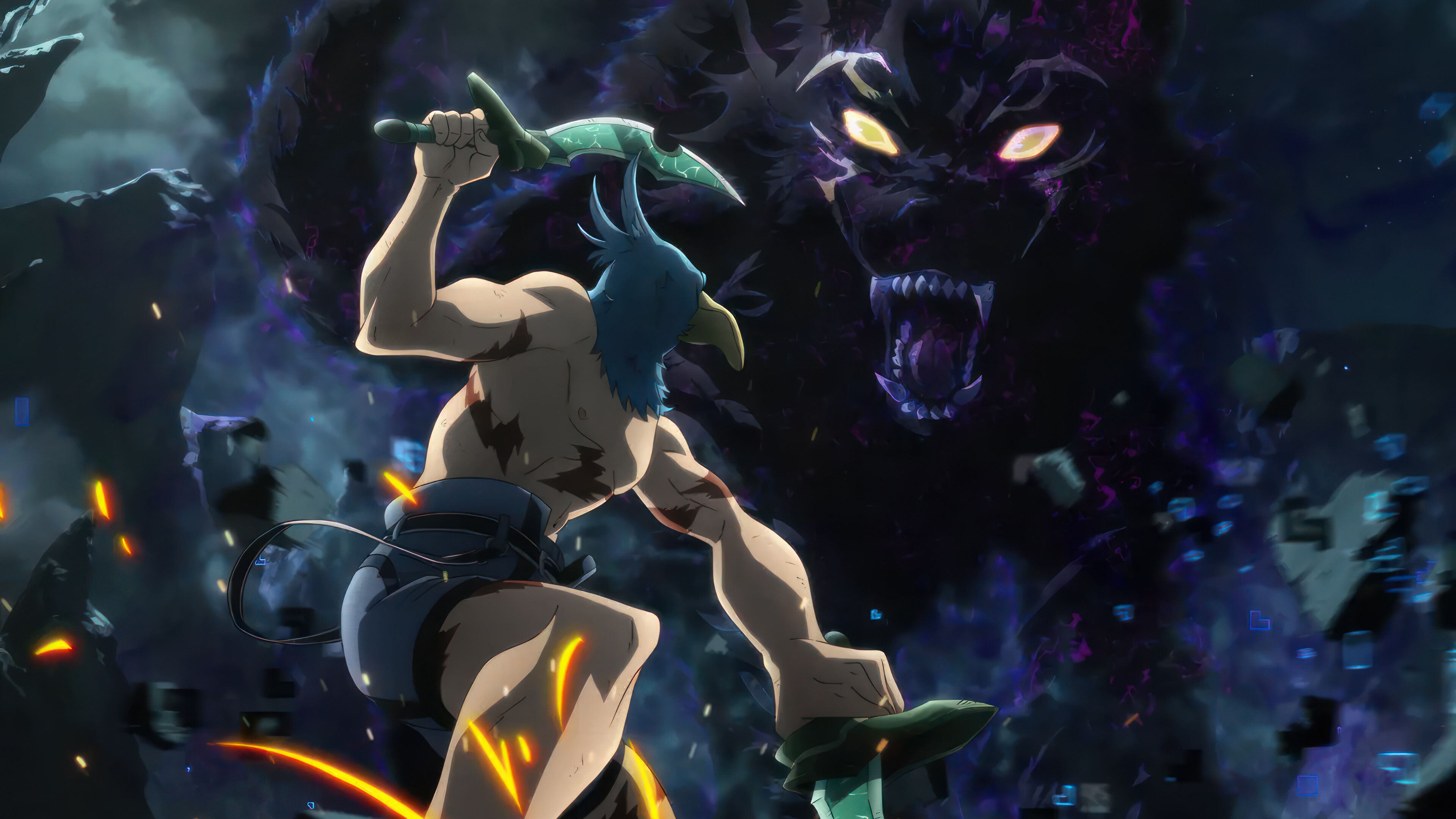 3840x2160 Shangri La Frontier Sunraku Vs. Lycagon Wallpaper 4K HD PC N