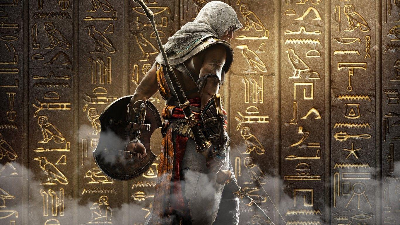1366x768 Download 1366x768 Assassin's Creed: Origins, Shield, Bow, Hoodie
