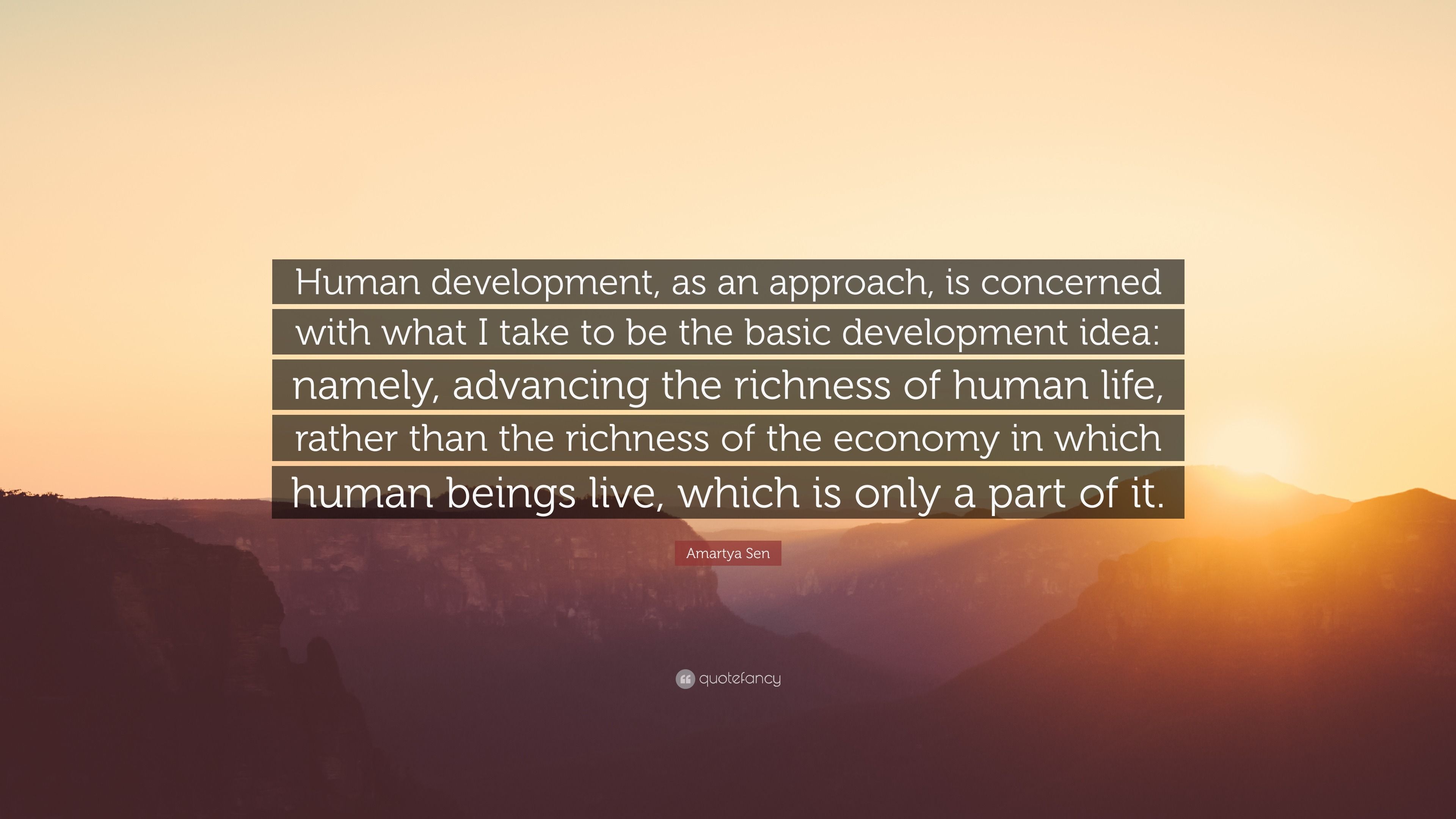 3840x2160 Amartya Sen Quote: “Human development