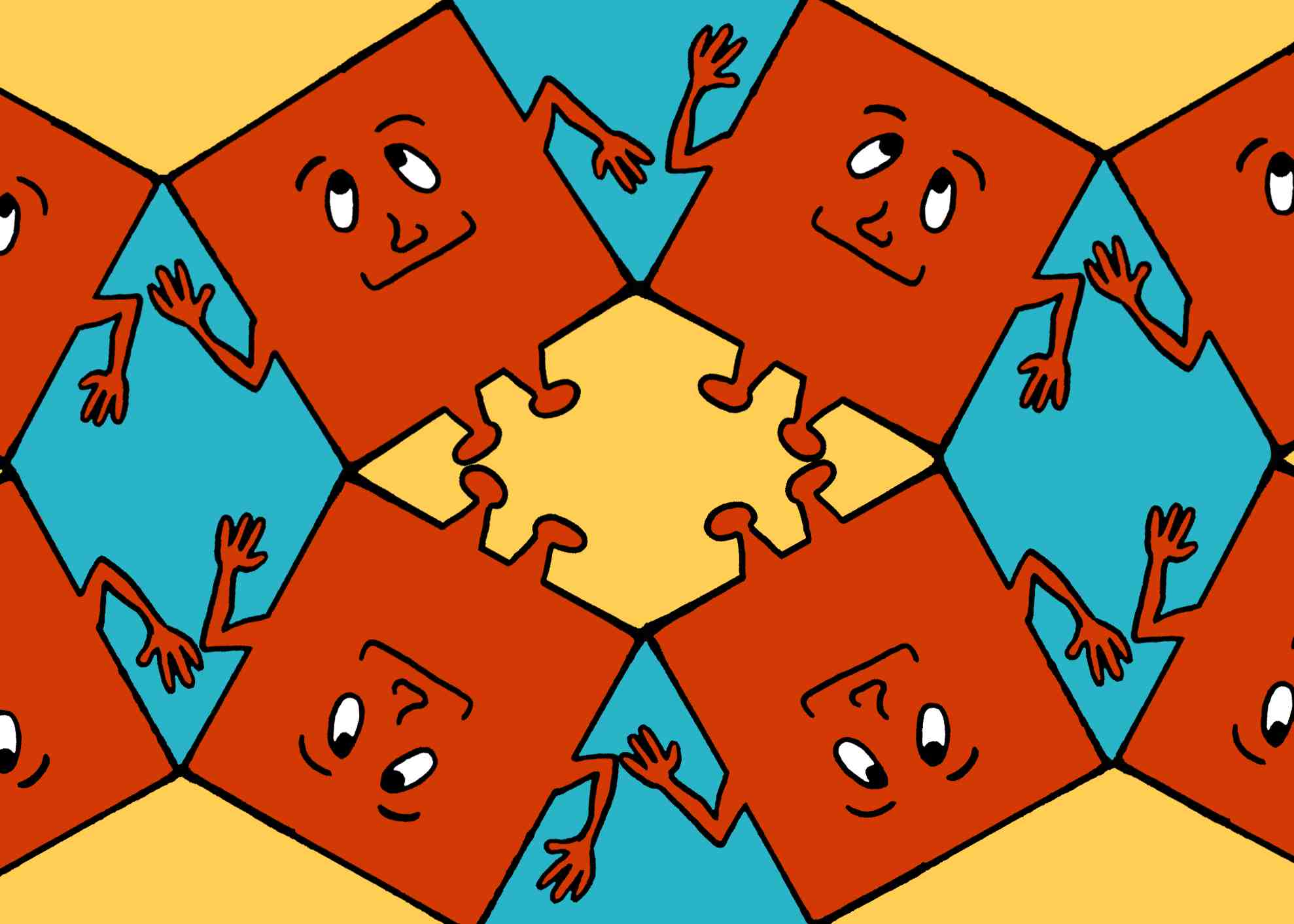 Tessellation examples from squares tessellations