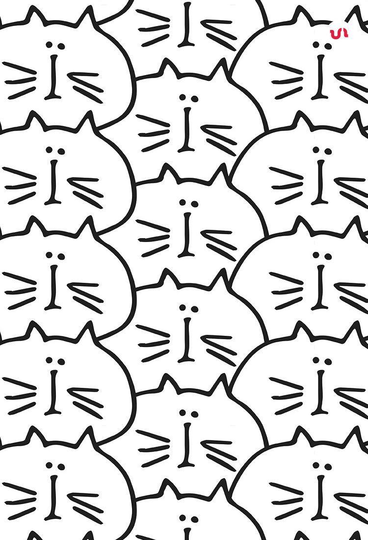 750x1100 Cats Patterns of 40. Cat pattern wallpaper
