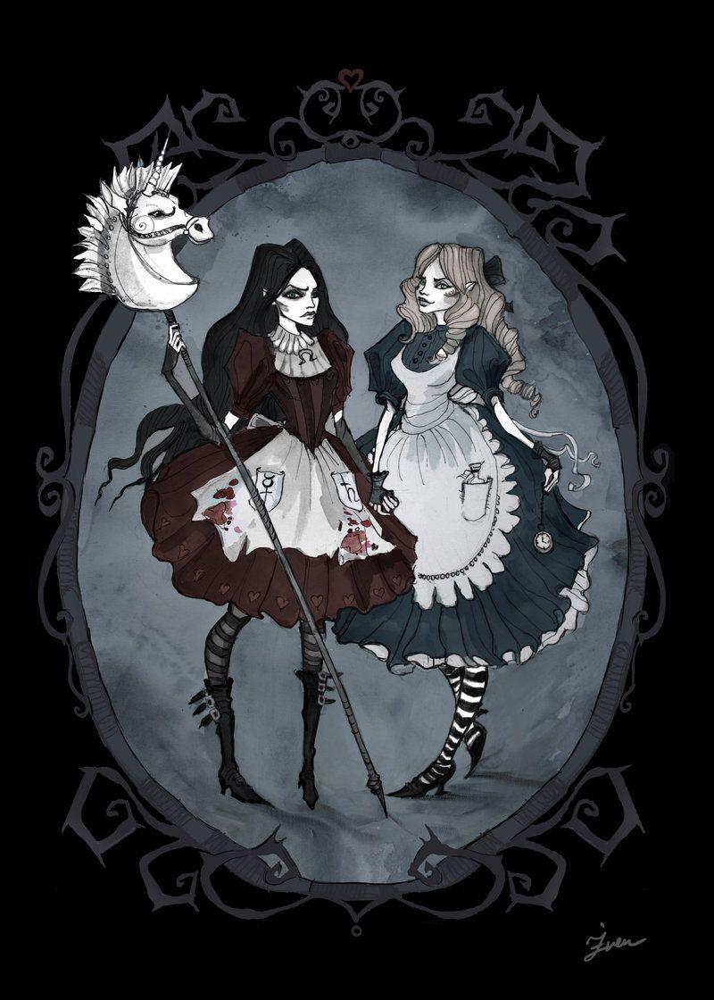 800x1120 Dark Alice in Wonderland hình nền