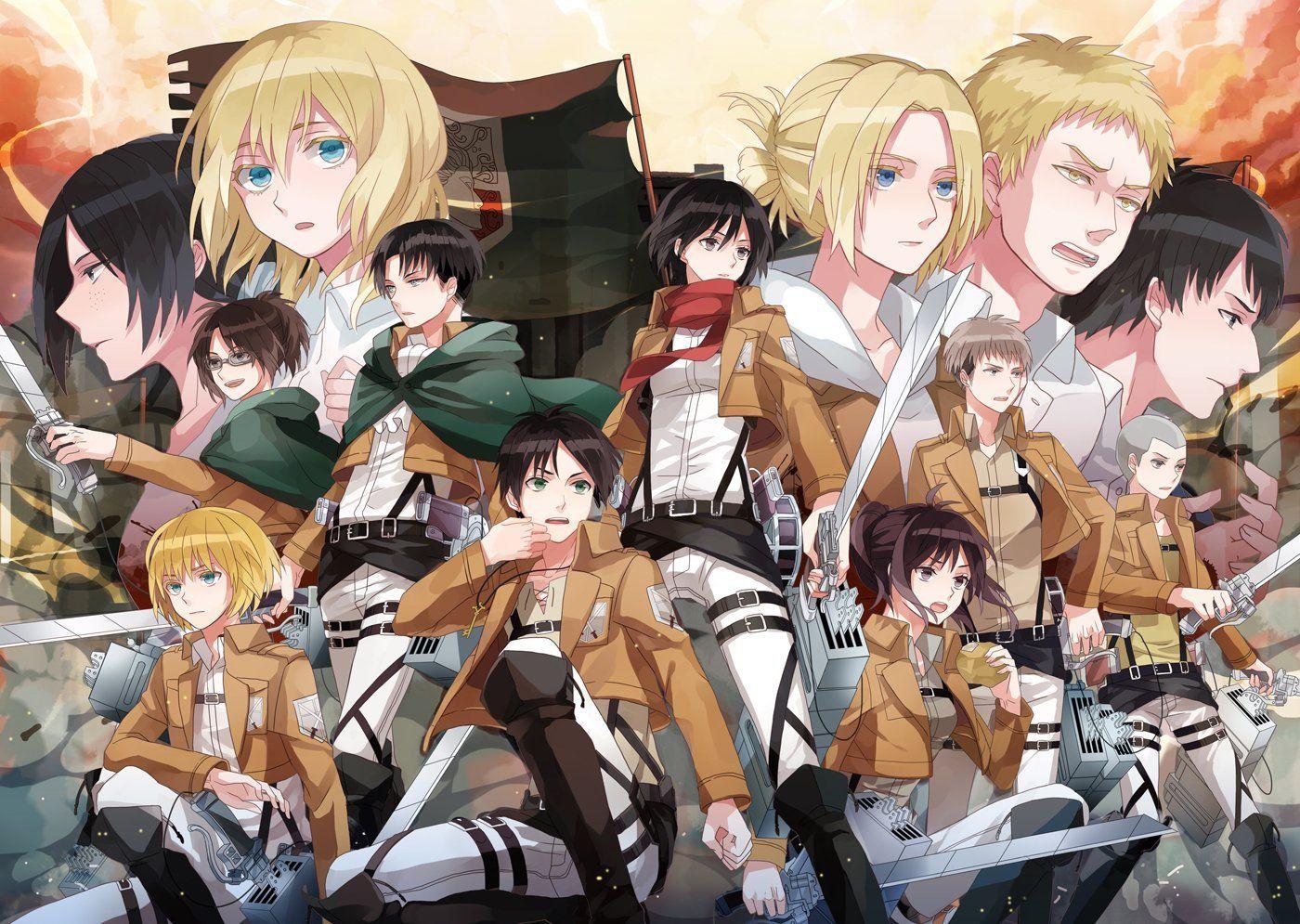 1400x995 Anime Attack On Titan Annie Leonhart Sasha Blouse Reiner Braun