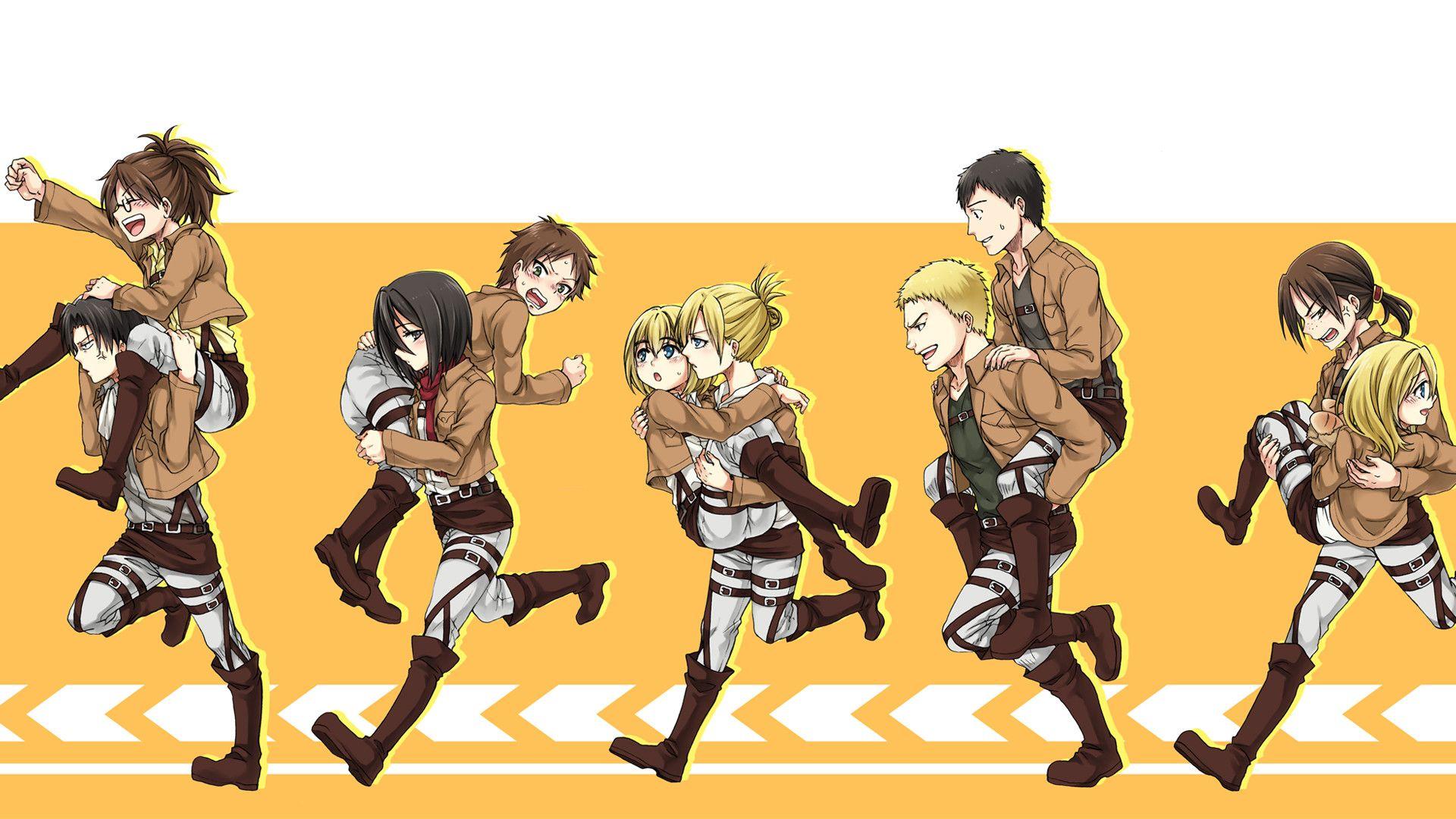 1920x1080 Attack on Titan Chibi Wallpaper