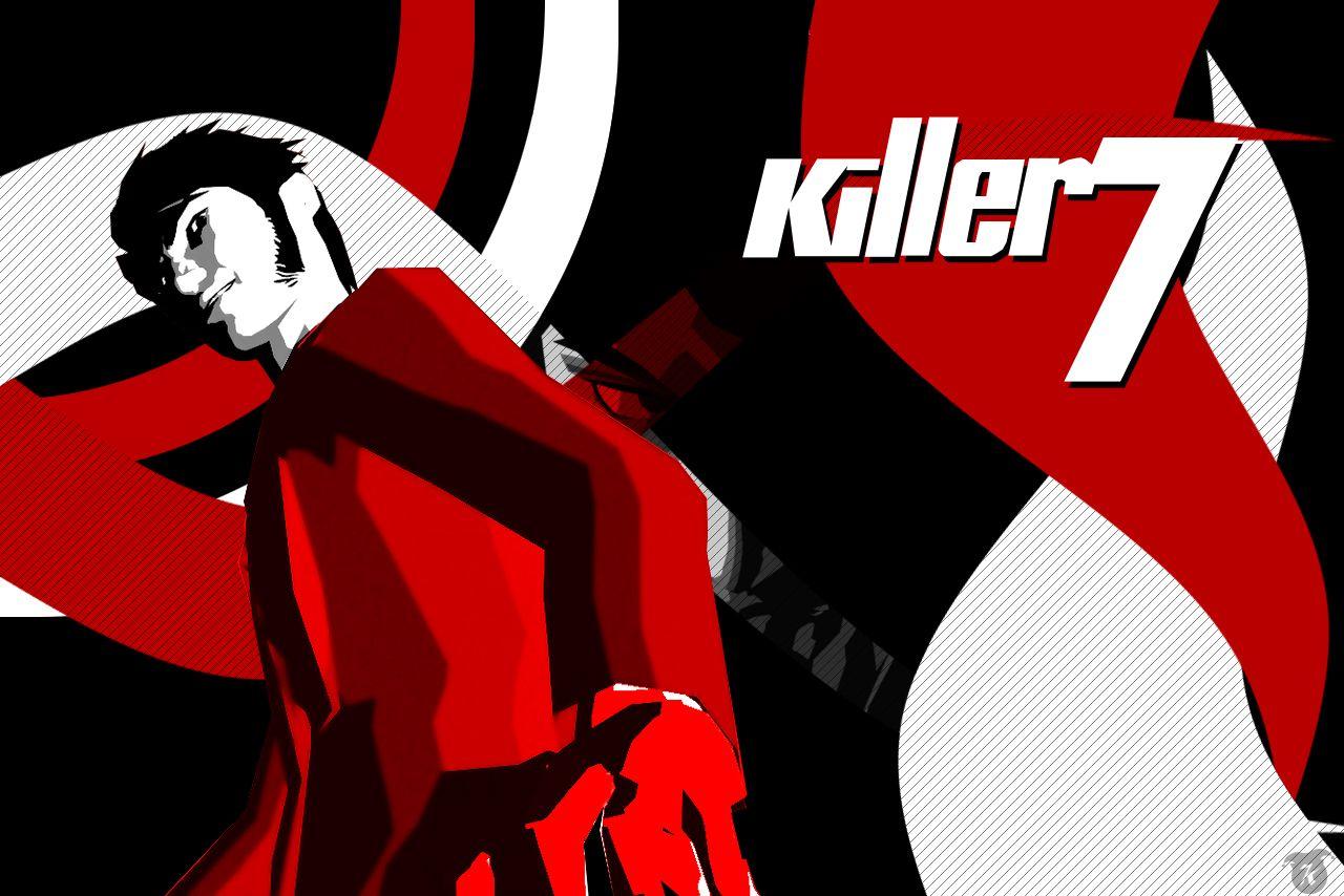 7 арт. Killer7. Killer7 poster. Киллер 007. Killer7 Wallpaper.