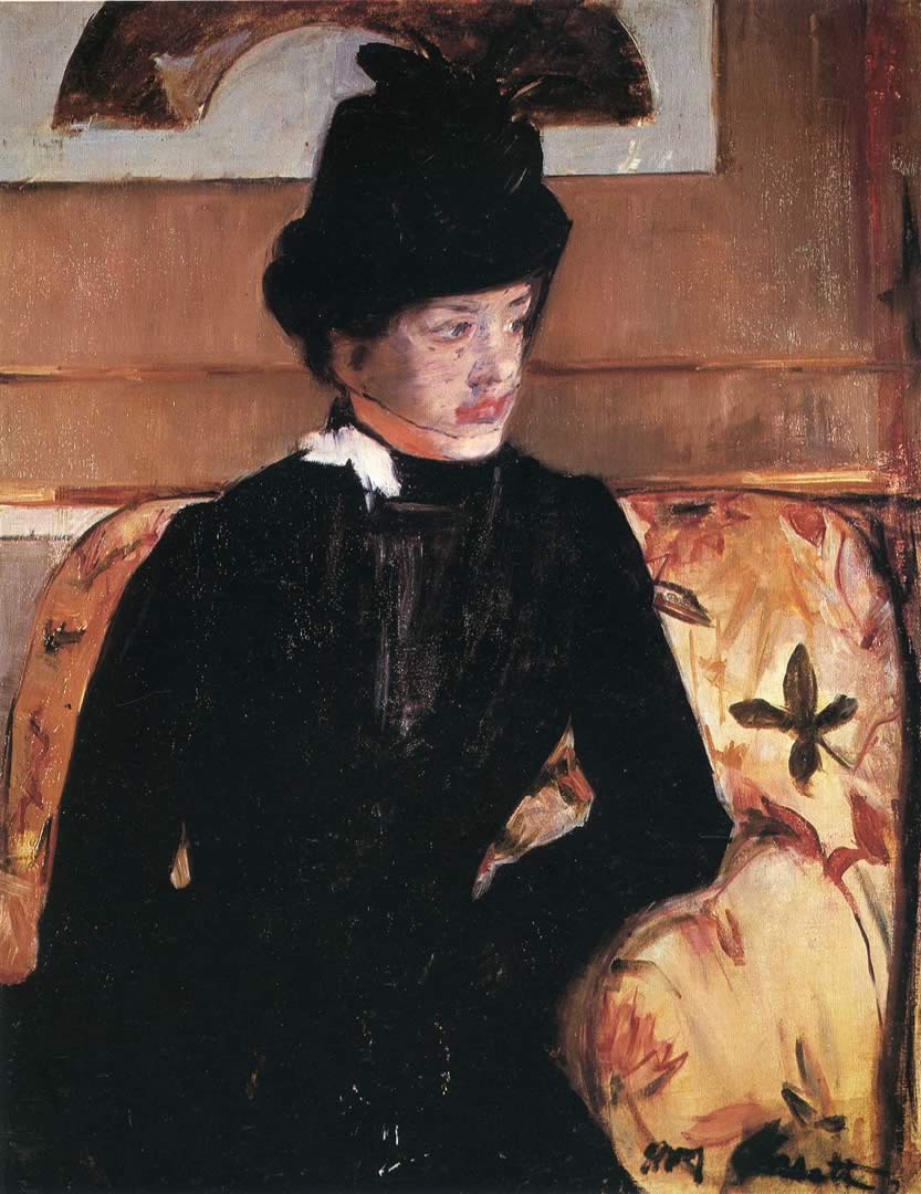 833x1080 Mrs Gardner Cassatt In Black Cassatt Wallpaper Image