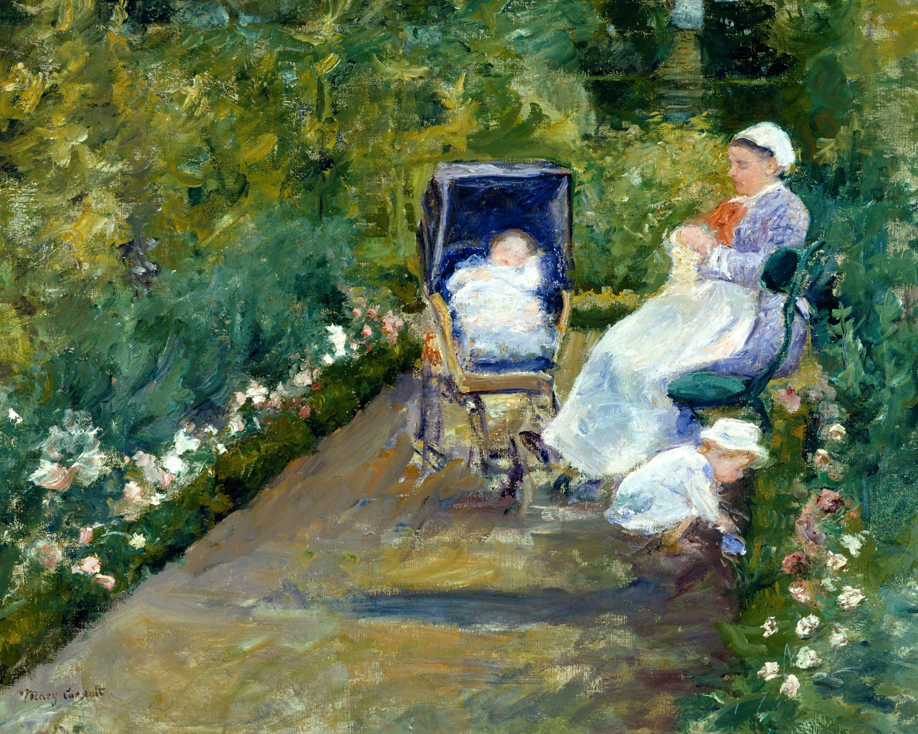 3200x2560 Mary Cassatt in a Garden (The Nurse).471