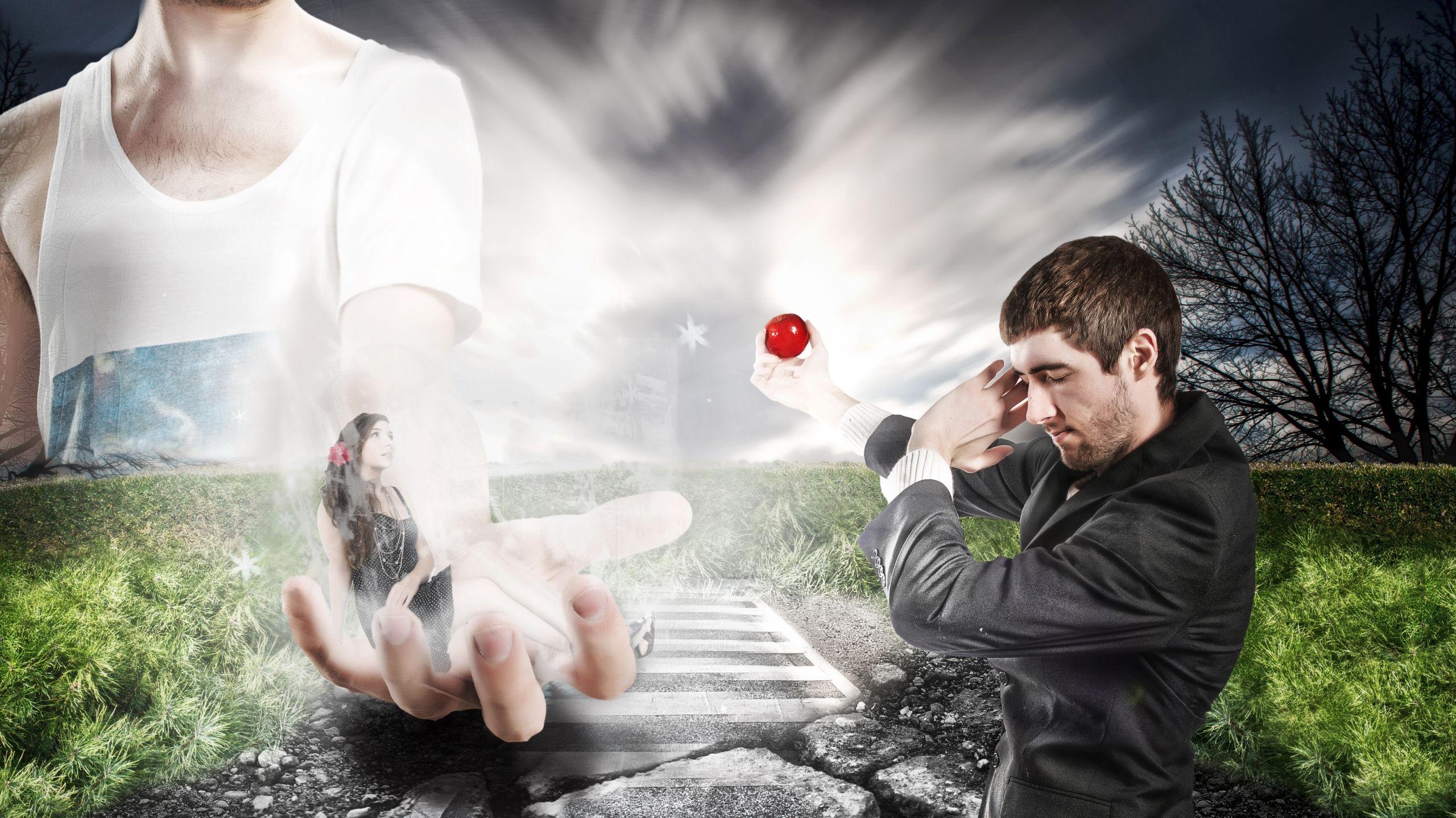 2560x1440 Adam and Eve HD Wallpaper