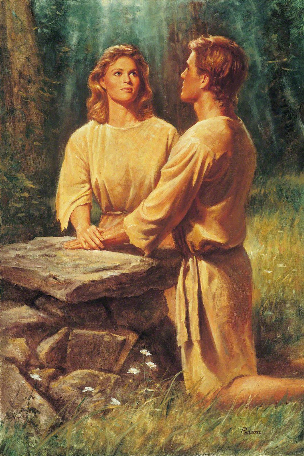 1066x1600 Adam and Eve Kneeling at an Altar