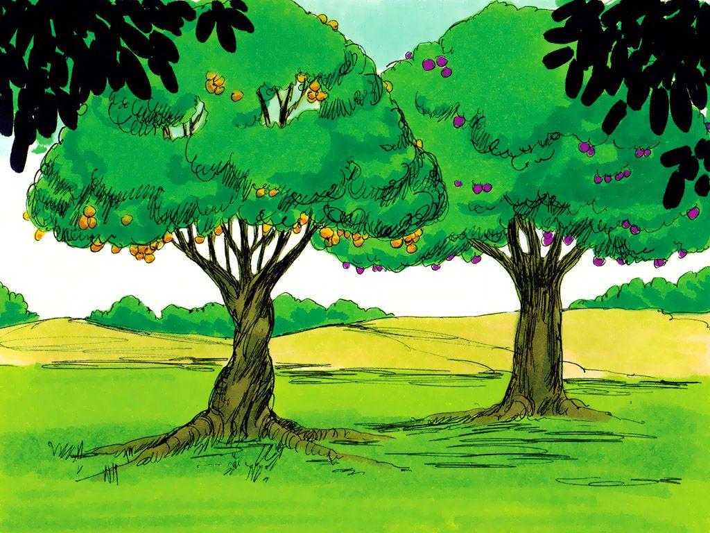 1024x768 FreeBibleimage - Adam and Eve disobey God - Adam and Eve