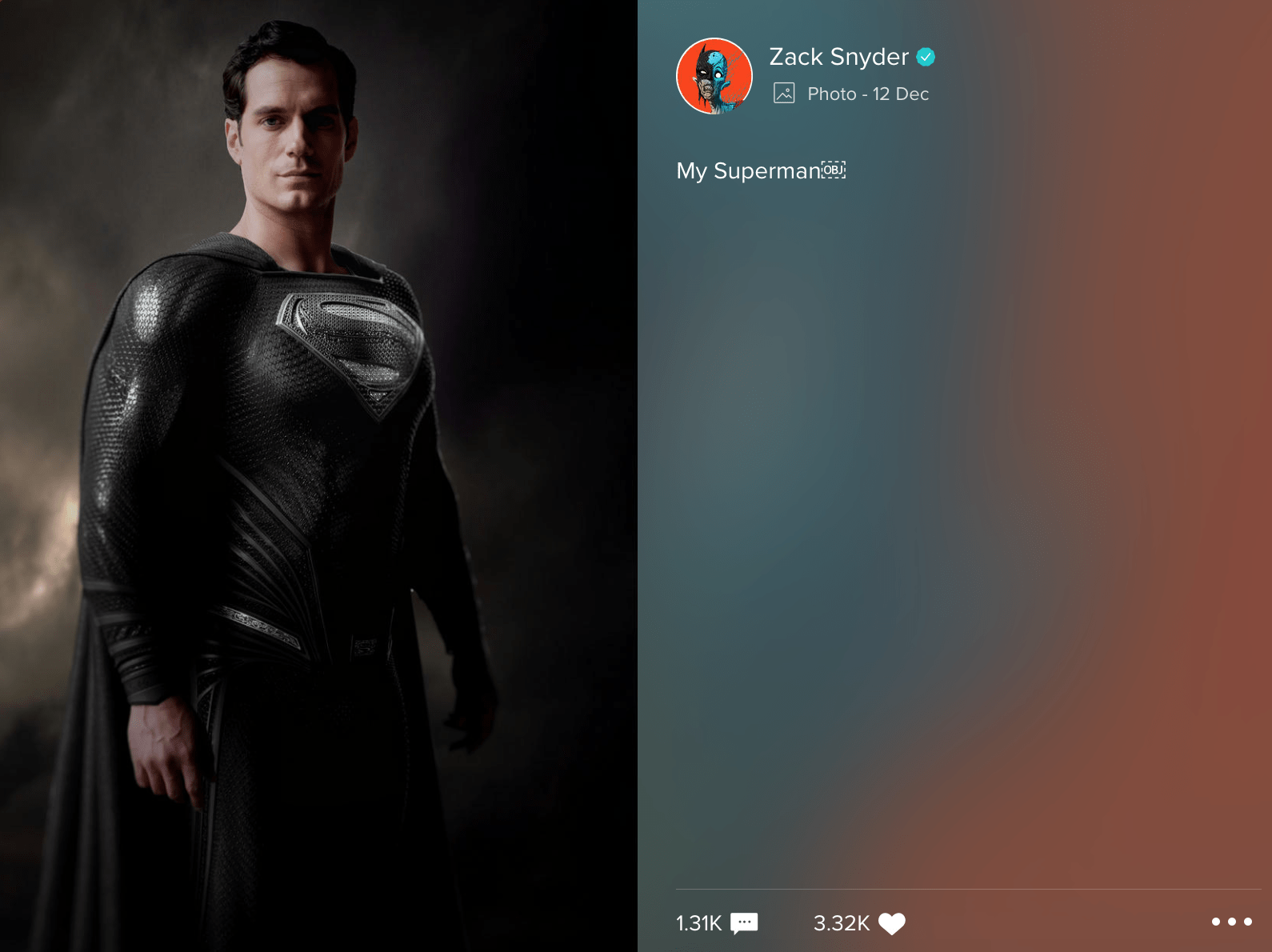1590x1190 Justice League: Zack Snyder Posts Photo of Henry Cavill's Black