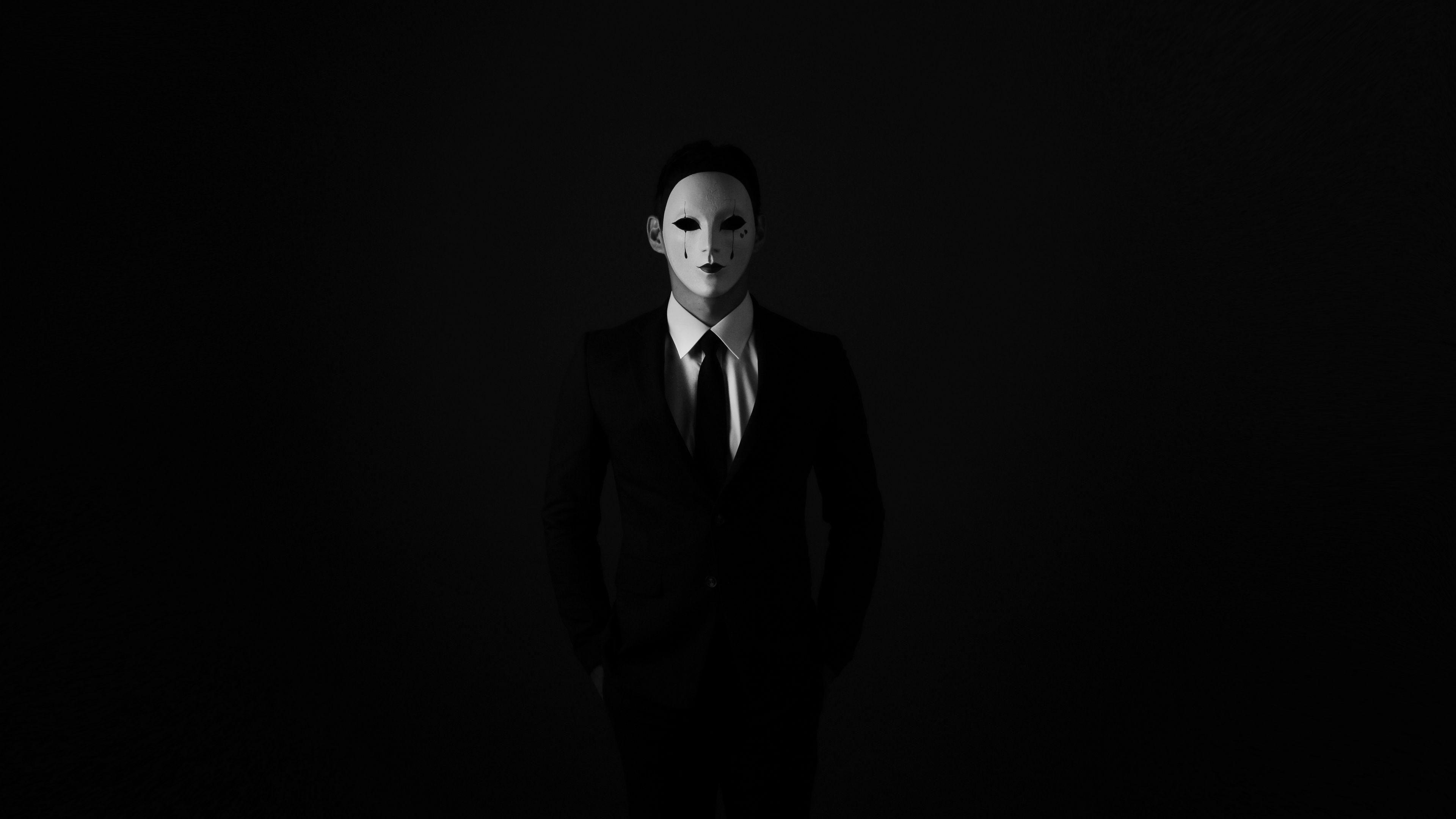 3840x2160 Black Suit Wallpaper