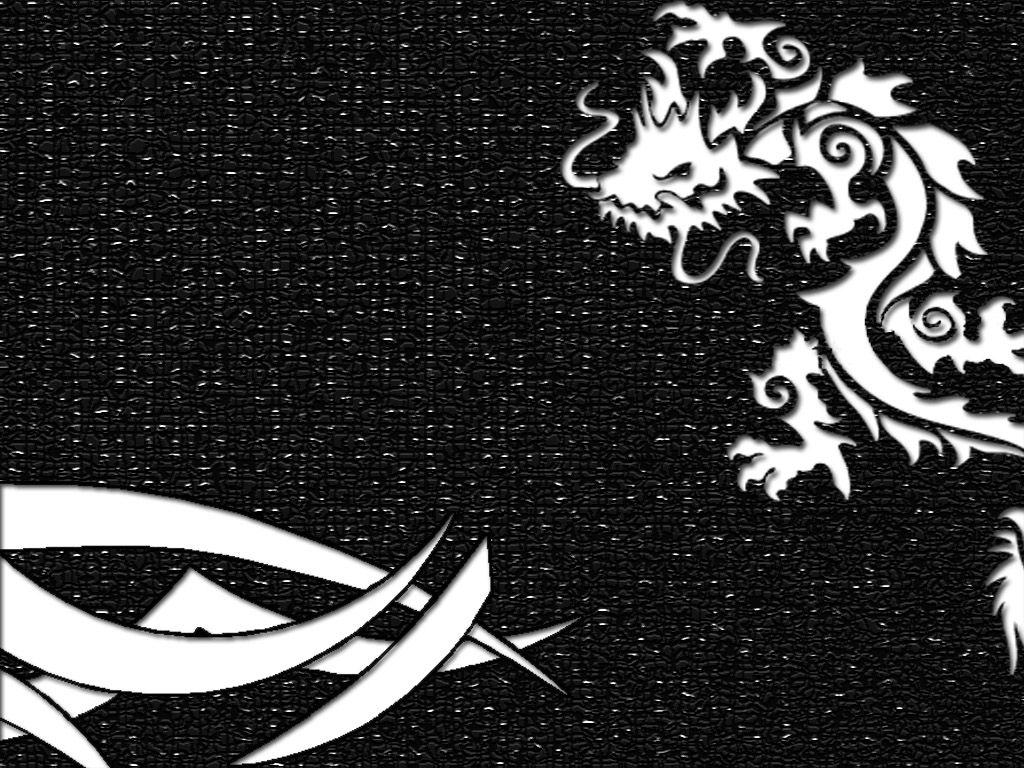 1024x768 Tribal Dragon Wallpaper