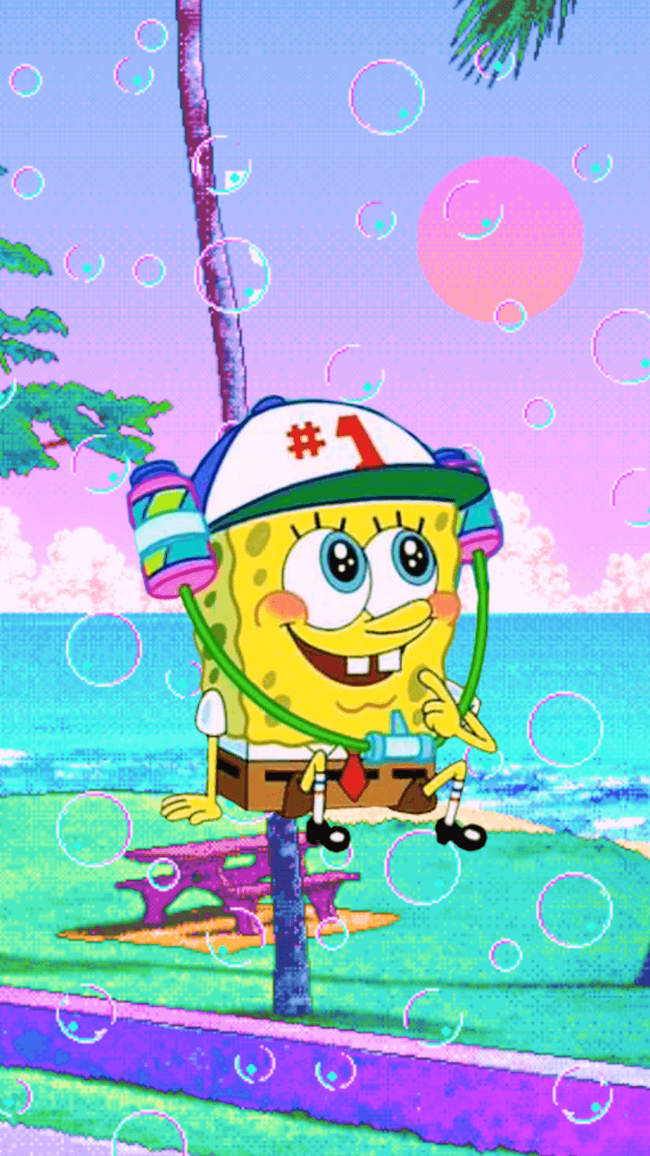 728x1294 SpongeBob Weed hình nền