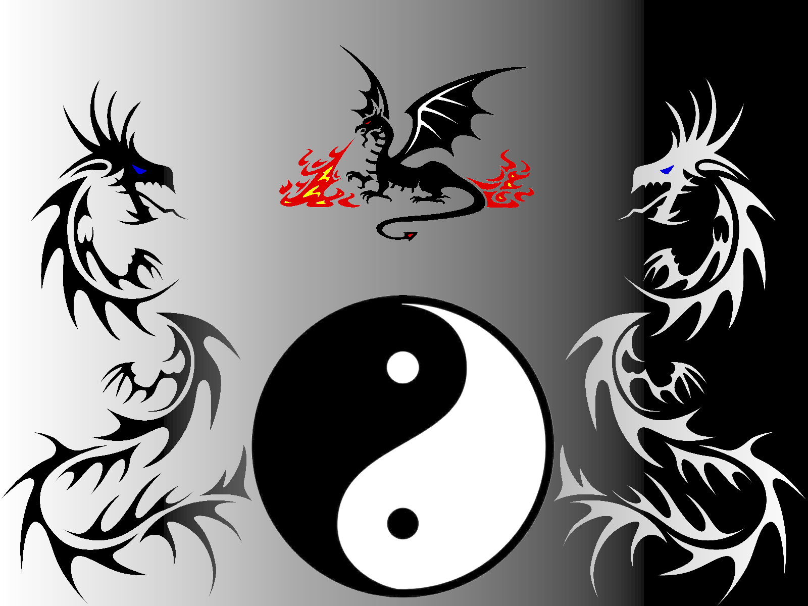 1600x1200 Tribal Dragons