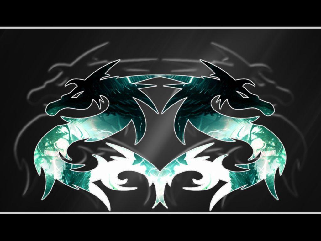 1024x768 tribal dragons dark evil picture and wallpaper. Dragons