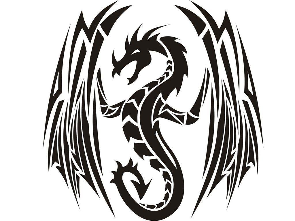 HD Black Chinese Dragon Tattoo PNG  Citypng