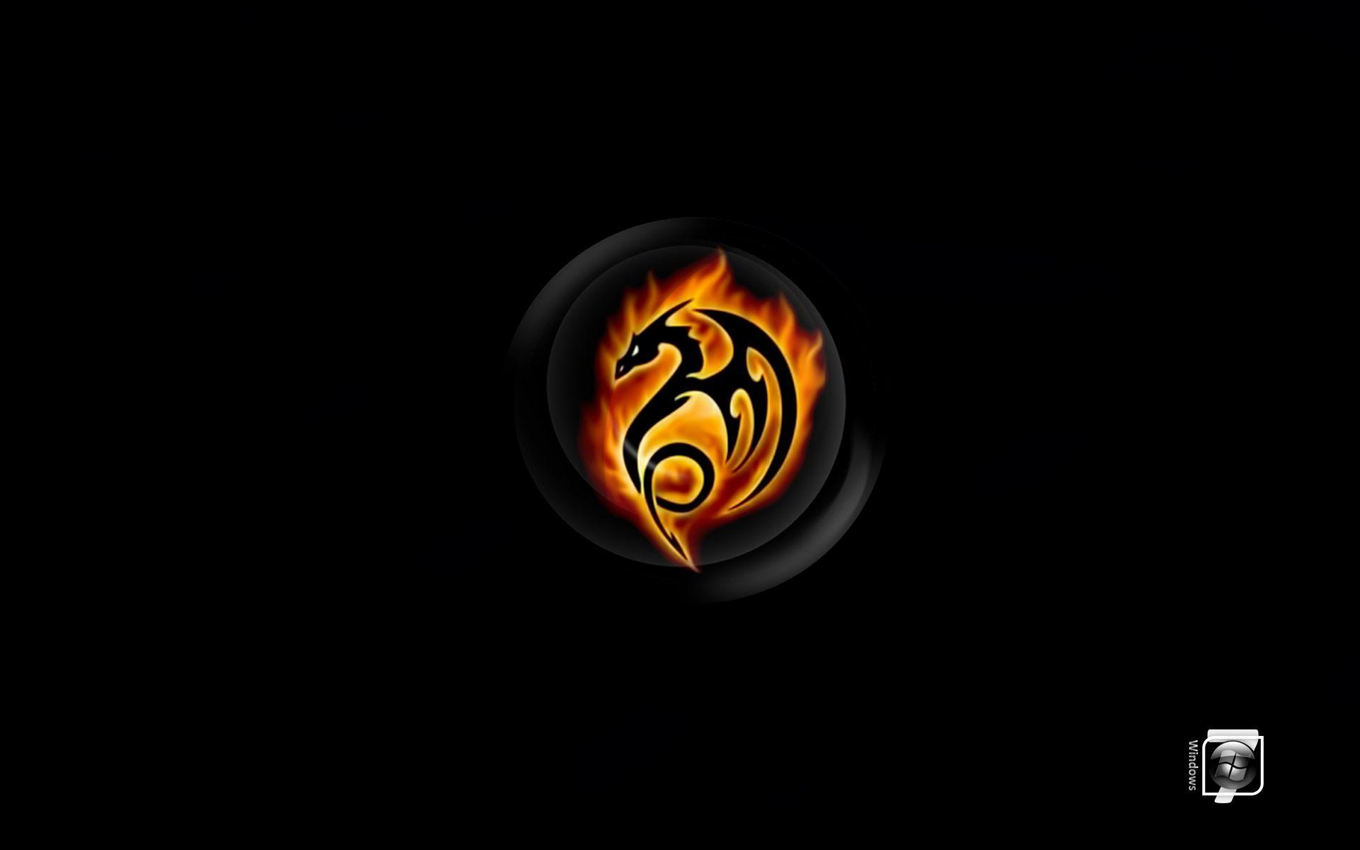 1920x1200 Tribal Dragon Fire wallpaper