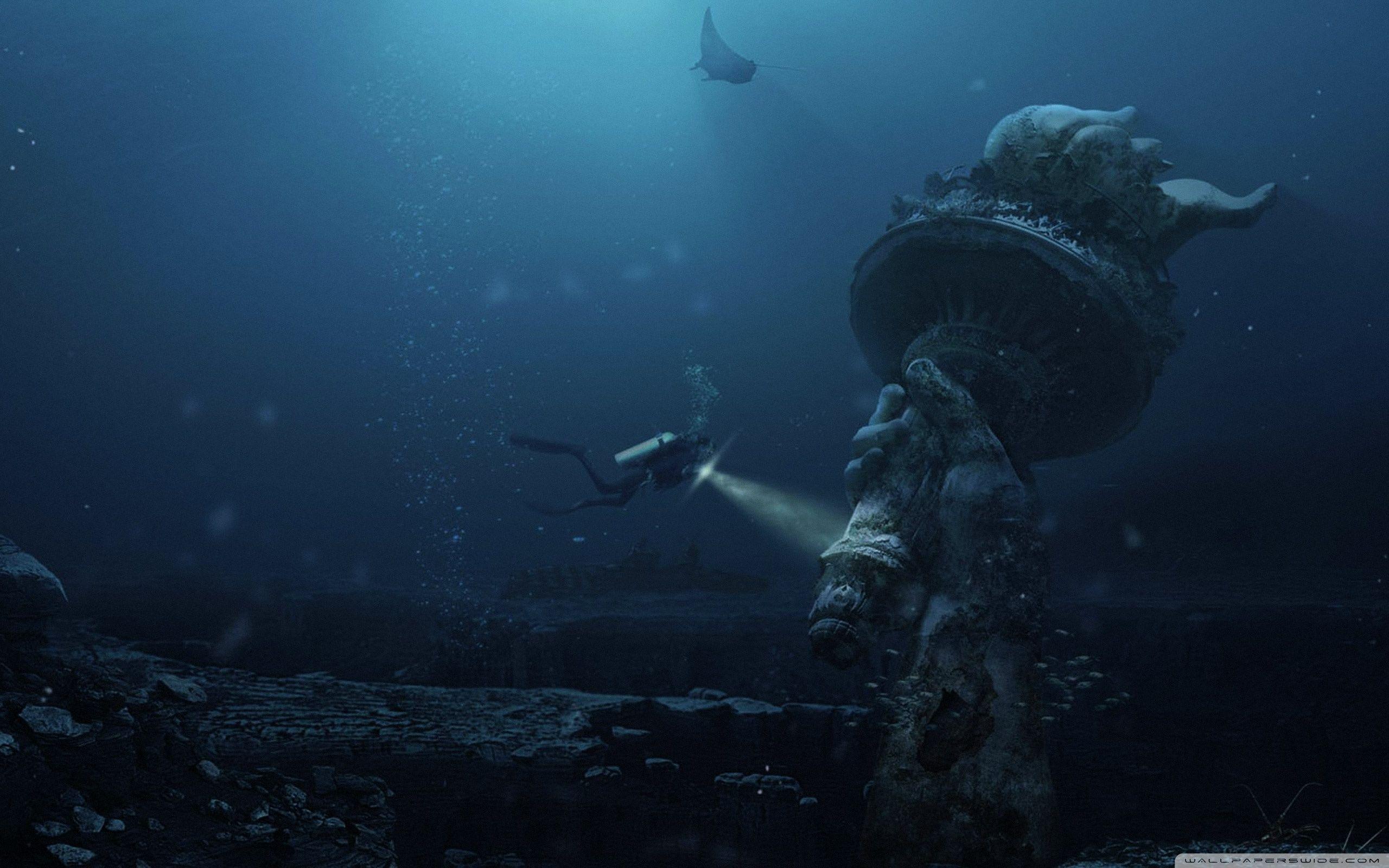 2560x1600 Underwater Ruins Ultra HD Desktop Background Wallpaper for 4K UHD TV : Widescreen & UltraWide Desktop & Laptop : Tablet