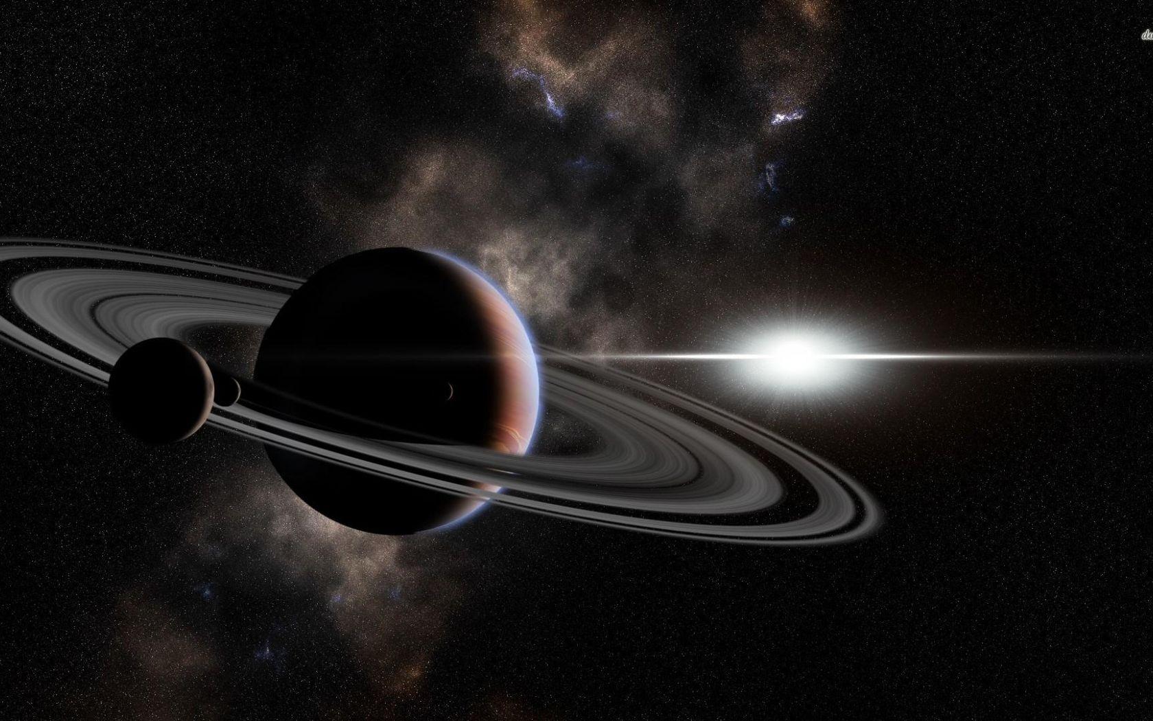 1680x1050 Free download Cassini Saturn Wallpaper Saturns Moon Titan