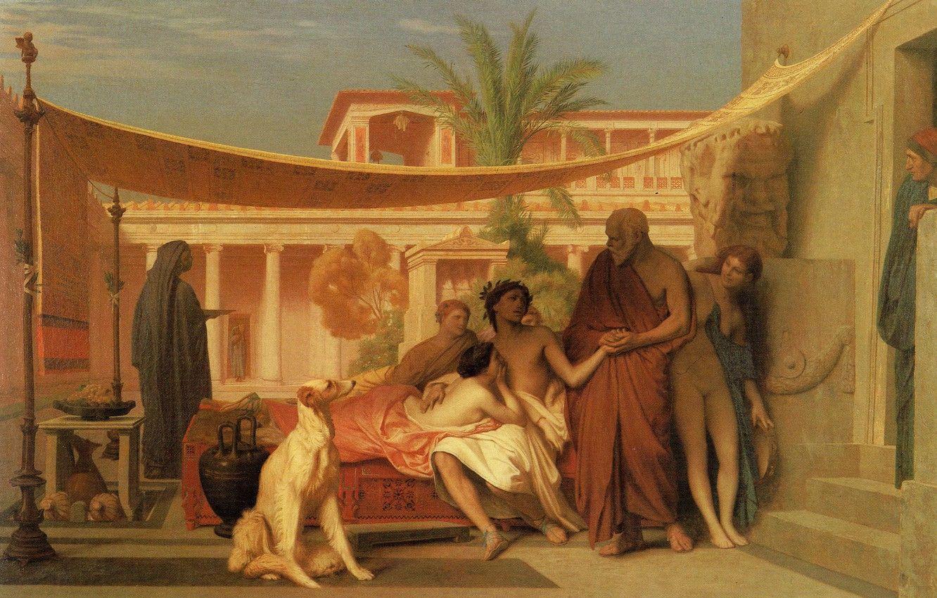 1332x850 Wallpaper Picture, History, Mythology, Jean Leon Gerome, Socrates