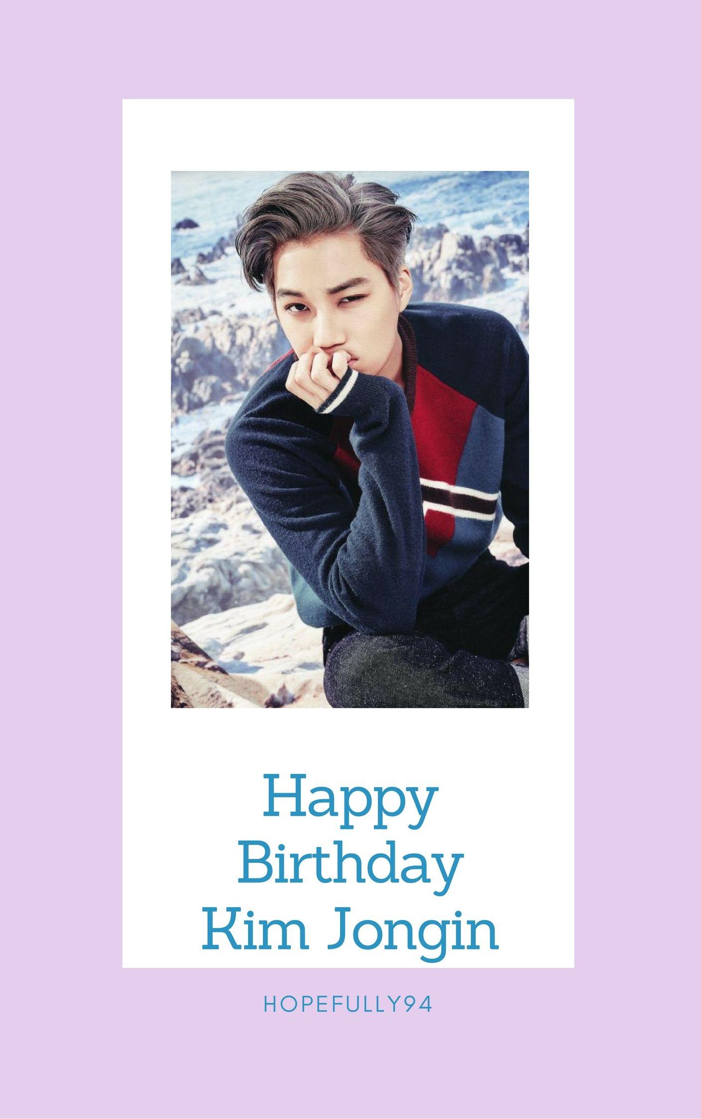 1410x2250 Happy Birthday Kim Jongin Birthday Kai Exo