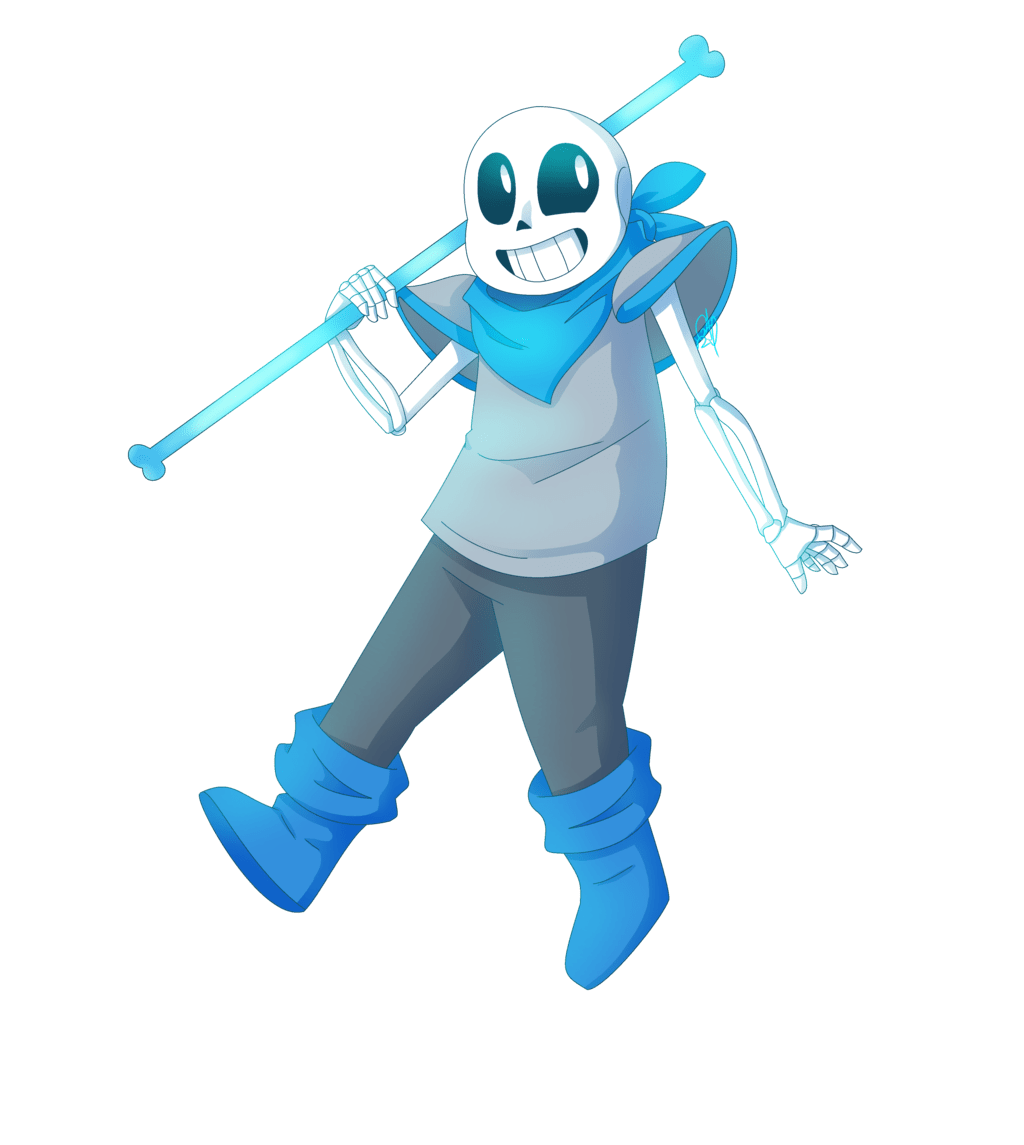 Sans Hard Mode Blue Glow - Fell Sans, HD Png Download - 770x920(#777954) -  PngFind