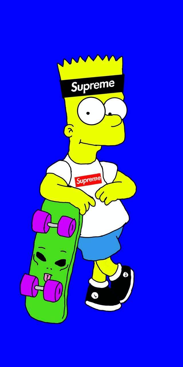 640x1280 Supreme bart wallpaper