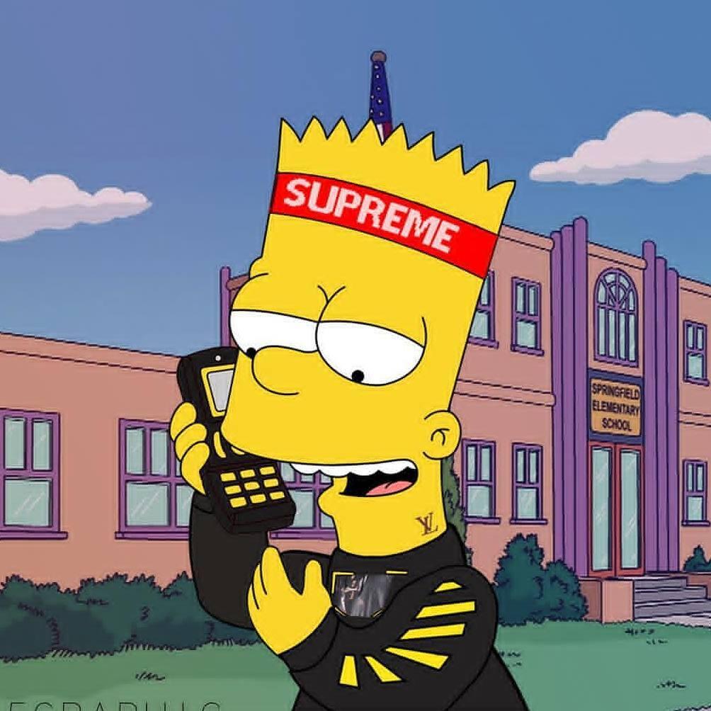 1004x1004 Supreme Bart Wallpaper image