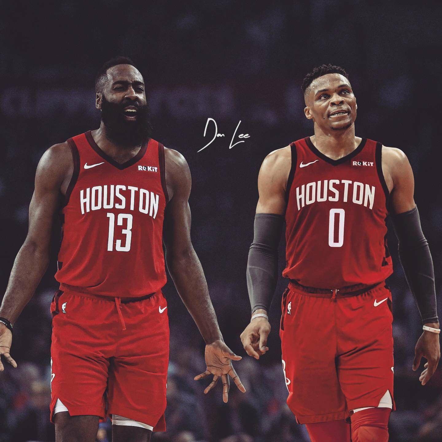 1440x1438 Russell Westbrook And James Harden Rockets Wallpaper