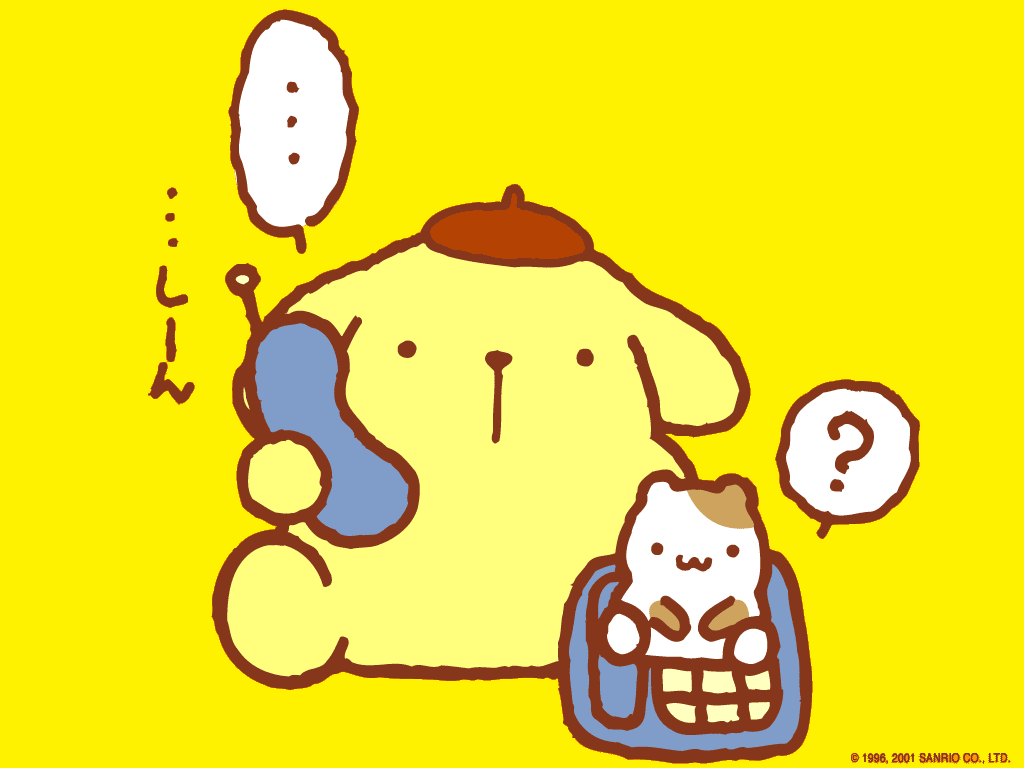 1024x768 Free download Purin Wallpaper In Yellow Sanrio Wallpaper Kawaii