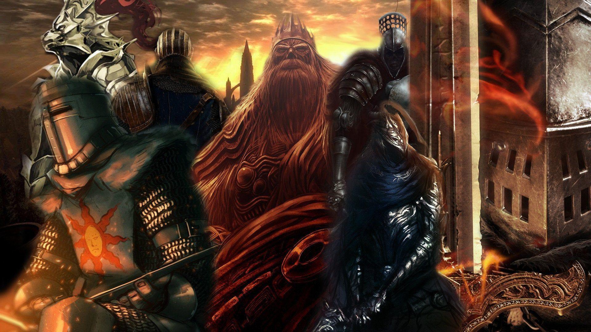 1920x1080 Created a Dark Souls Wallpaper out of my favorite fan arts