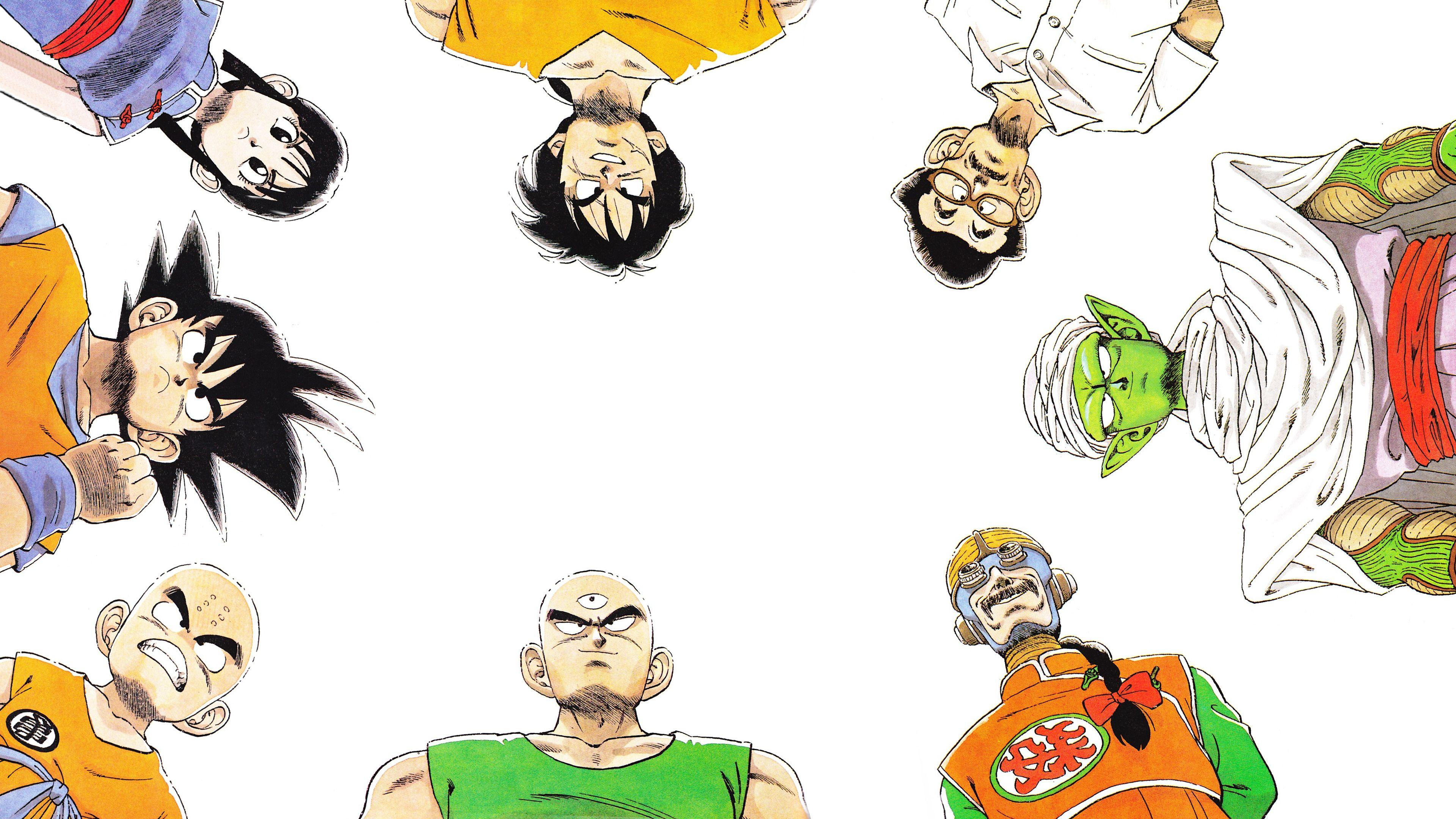 3840x2160 Dragon Ball Z, Son Goku, Krillin, Chi Chi, Tien Shinhan, Piccolo