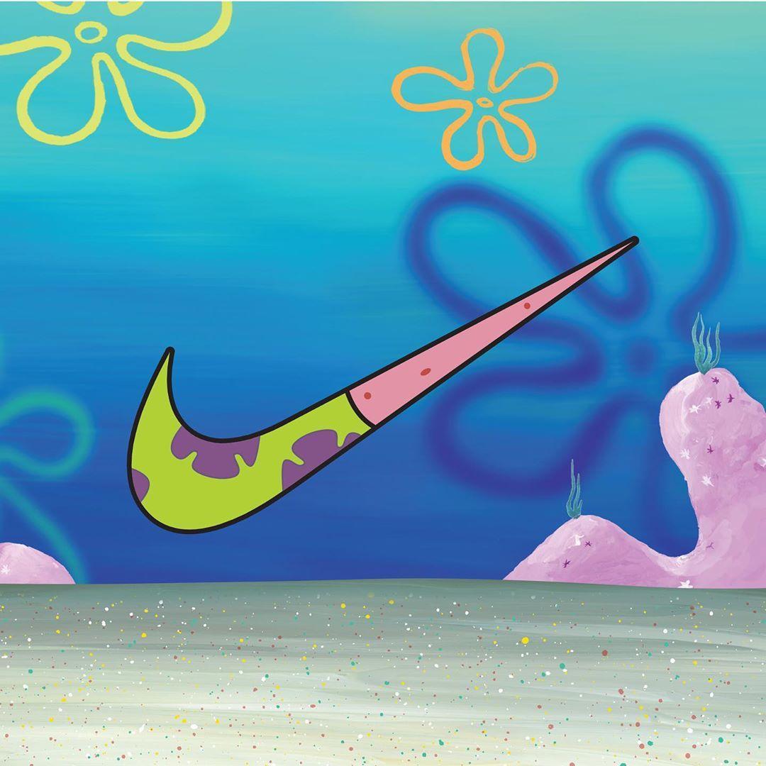 1080x1080 Spongebob Nike Wallpaper