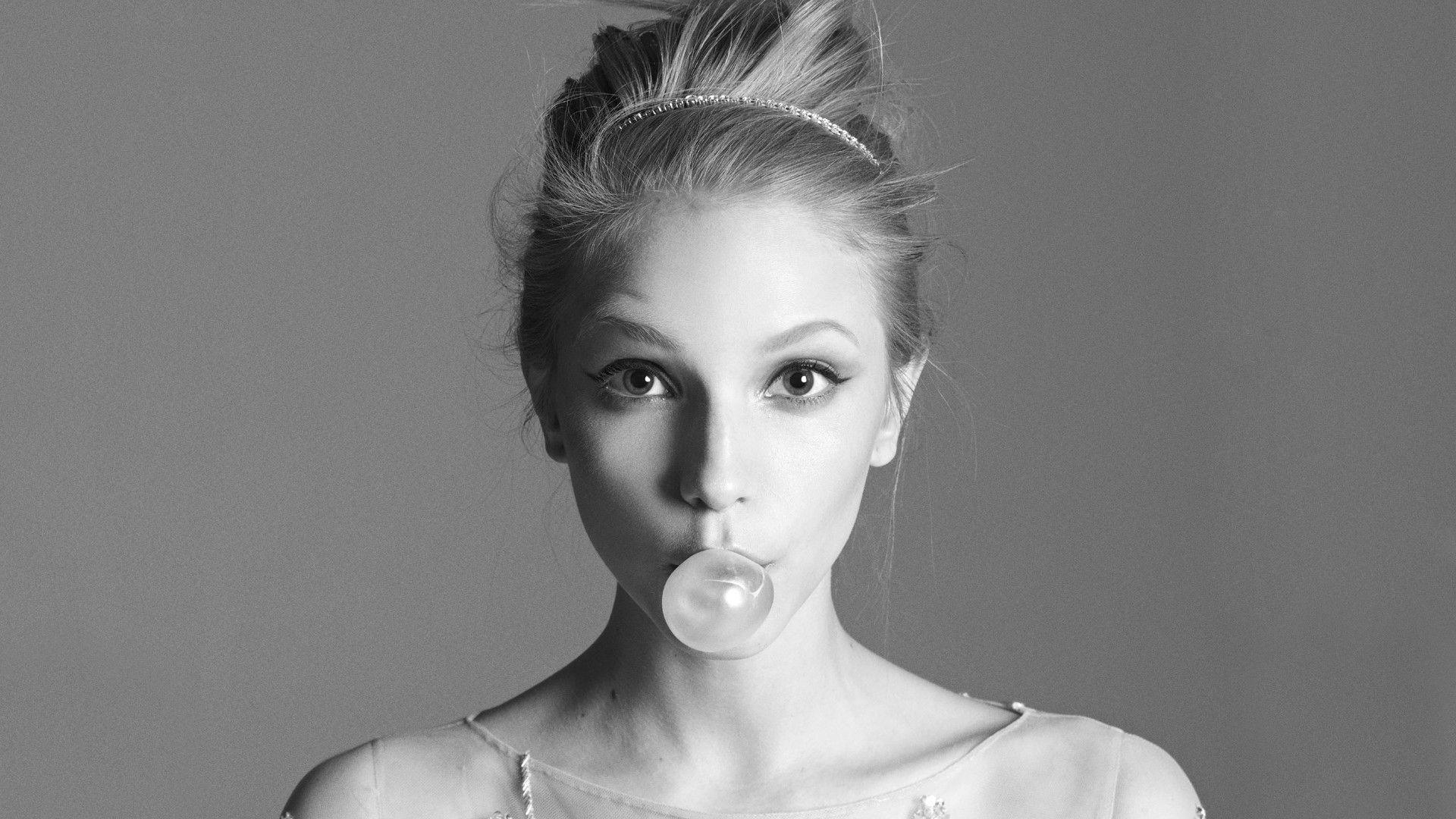 1920x1080 anime, Women, Model, Monochrome, Dorothea Barth Jorgensen, Bubble