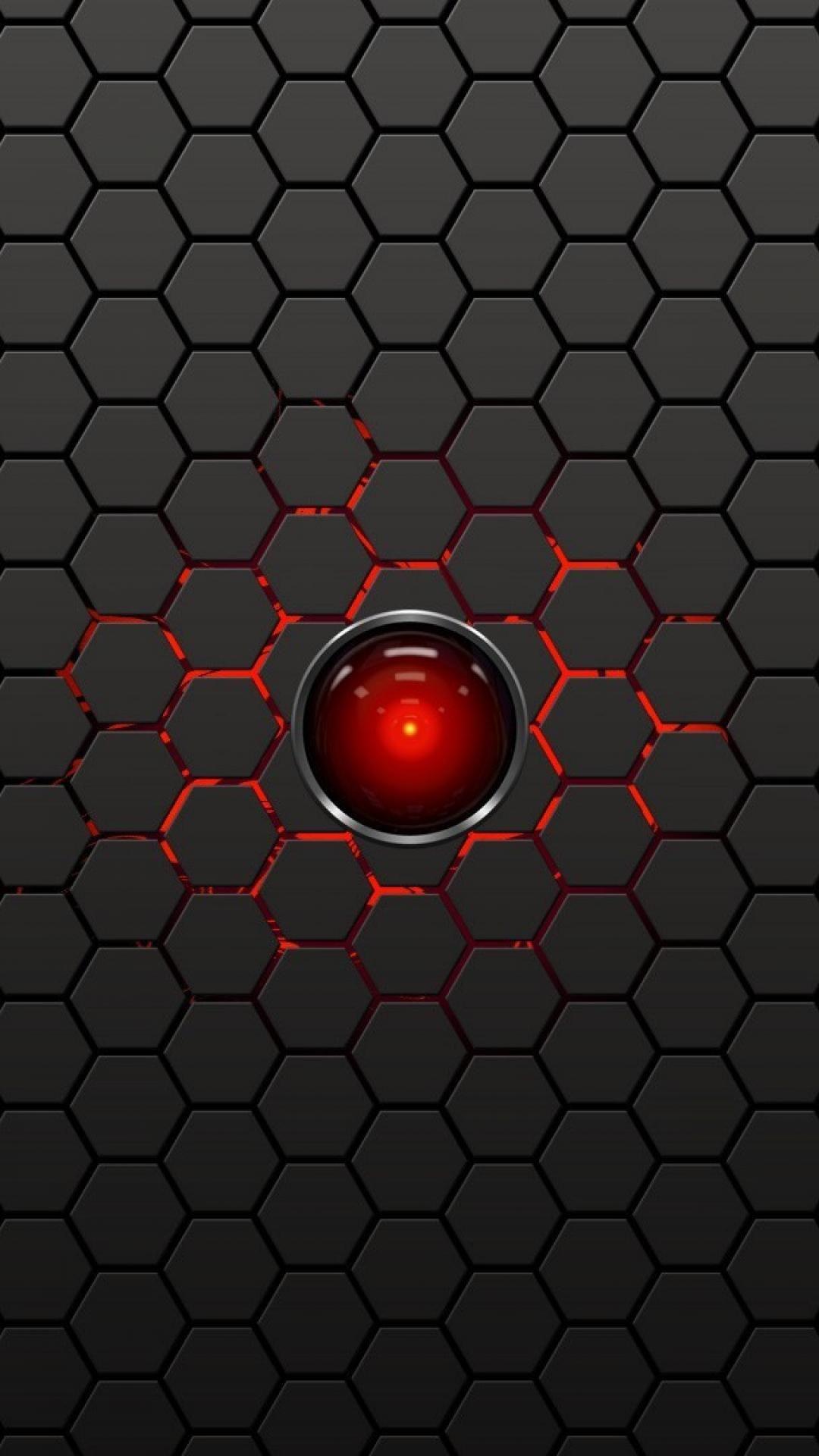 Red hex. Hal 9000. Искусственный интеллект hal 9000. Hexagon Red.