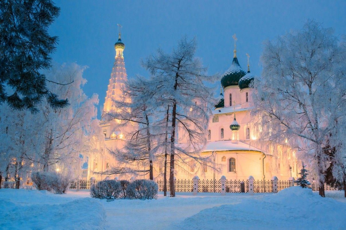 The Church Is Surrounded By Russian Winter Wallpapers Hd Free Russia Lan  Ape Wallpaper In Winter  照片图像