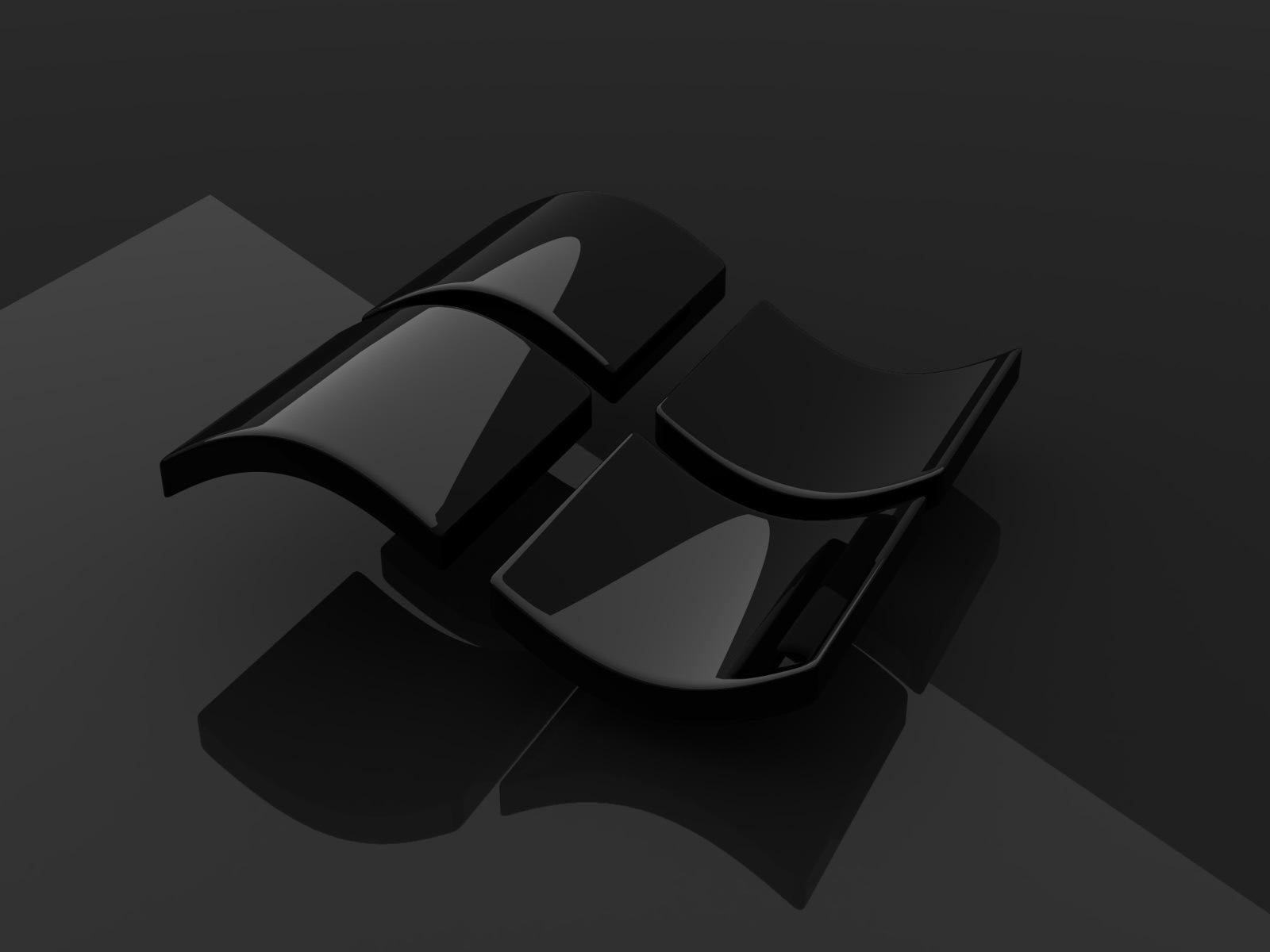 1600x1200 Windows Black Wallpaper 4 Desktop Background