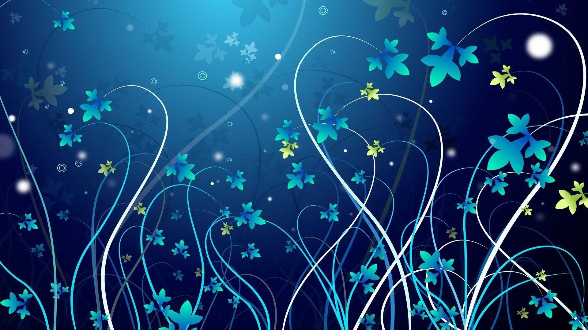 1920x1080 Beautiful Blue Vectors Wallpaper