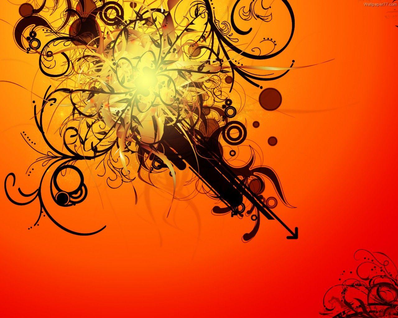 1280x1024 Abstract Graphic Wallpaper: Abstract Orange Vectors Wallpaper